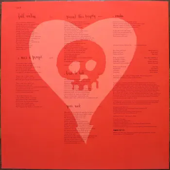 <u>PRESSING INFO</u><br><table class=inf_press><tbody><tr class=inf_info><td class=inf_title>Album:</td><td class=inf_info> Crimson on 180g Black (Vagrant 20th Anniversary)  </td></tr>
    <td class=inf_title>Pressing:</td><td> Third Pressing /??  </td></tr>
    <td class=inf_title>Release Date:</td><td> Feb. 8th 2017  </td></tr>
    <td class=inf_title>Album Pressed:</td><td> 2017  </td></tr>
    <td class=inf_title>Label:</td><td> Vagrant Records/BMG VR4404  </td></tr>
    <td class=inf_title>Insert:</td><td> Double Sided Glossy  </td></tr>
    <td class=inf_title>Barcode:</td><td> 4 050538-230123  </td></tr>
    <td class=inf_title>Side A Matrix:</td><td> ALKALINE TRIO-CRIMSON SP VR 4404 A plush v  </td></tr>
    <td class=inf_title>Side B Matrix:</td><td> THE ALKALINE TRIO-CRIMSON VR 4404 B plush v  </td></tr>
    <td class=inf_title>&nbsp;</td><td> <a href=https://www.discogs.com/release/9726458 target=_blank rel=noopener noreferrer>View This Release on Discogs</a>  </tr></tbody></table>
<br><u>PRICING</u><span class='less' style='padding-left: 8px; color: var(--font-colour_grey);'>(prices shown in USD)</span><br><table class='inf_press'><tbody><tr class='inf_info'>
            <td class='inf_title'>Last Sold:</td>
            <td>$79.99 (Feb 1, 2026)</td>
            </tr><tr class='inf_info'>
            <td class='inf_title'>History:</td>
            <td>
                <span class='price-low' title='Sold on Jan 21, 2024'>Low: <span class='price-value'>$22.00</span></span>
                <span class='price-separator'>|</span>
                <span class='price-avg'>Avg: <span class='price-value'>$95.93</span></span>
                <span class='price-separator'>|</span>
                <span class='price-high' title='Sold on Aug 26, 2020'>High: <span class='price-value'>$190.00</span></span>
            </td>
            </tr></tbody></table><br>    <br><br><u>TRACKLIST</u><br><table class='inf_tracks'><tbody><tr>
            <td class='inf_num'>A1</td>
            <td class='inf_trk'>Time To Waste</td>
            <td class='inf_len'>4:11</td>
            <td><a href='#' class='lyric-link' data-album-code='crimson' data-song-title='Time To Waste'>Lyrics</a></td></tr><tr>
            <td class='inf_num'>A2</td>
            <td class='inf_trk'>The Poison</td>
            <td class='inf_len'>2:04</td>
            <td><a href='#' class='lyric-link' data-album-code='crimson' data-song-title='The Poison'>Lyrics</a></td></tr><tr>
            <td class='inf_num'>A3</td>
            <td class='inf_trk'>Burn</td>
            <td class='inf_len'>4:05</td>
            <td><a href='#' class='lyric-link' data-album-code='crimson' data-song-title='Burn'>Lyrics</a></td></tr><tr>
            <td class='inf_num'>A4</td>
            <td class='inf_trk'>Mercy Me</td>
            <td class='inf_len'>2:49</td>
            <td><a href='#' class='lyric-link' data-album-code='crimson' data-song-title='Mercy Me'>Lyrics</a></td></tr><tr>
            <td class='inf_num'>A5</td>
            <td class='inf_trk'>Dethbed</td>
            <td class='inf_len'>3:03</td>
            <td><a href='#' class='lyric-link' data-album-code='crimson' data-song-title='Dethbed'>Lyrics</a></td></tr><tr>
            <td class='inf_num'>A6</td>
            <td class='inf_trk'>Settle For Satin</td>
            <td class='inf_len'>3:49</td>
            <td><a href='#' class='lyric-link' data-album-code='crimson' data-song-title='Settle For Satin'>Lyrics</a></td></tr><tr>
            <td class='inf_num'>A7</td>
            <td class='inf_trk'>Sadie</td>
            <td class='inf_len'>4:39</td>
            <td><a href='#' class='lyric-link' data-album-code='crimson' data-song-title='Sadie'>Lyrics</a></td></tr><tr>
            <td class='inf_num'>B1</td>
            <td class='inf_trk'>Fall Victim</td>
            <td class='inf_len'>3:18</td>
            <td><a href='#' class='lyric-link' data-album-code='crimson' data-song-title='Fall Victim'>Lyrics</a></td></tr><tr>
            <td class='inf_num'>B2</td>
            <td class='inf_trk'>I Was A Prayer</td>
            <td class='inf_len'>2:36</td>
            <td><a href='#' class='lyric-link' data-album-code='crimson' data-song-title='I Was A Prayer'>Lyrics</a></td></tr><tr>
            <td class='inf_num'>B3</td>
            <td class='inf_trk'>Prevent This Tragedy</td>
            <td class='inf_len'>3:06</td>
            <td><a href='#' class='lyric-link' data-album-code='crimson' data-song-title='Prevent This Tragedy'>Lyrics</a></td></tr><tr>
            <td class='inf_num'>B4</td>
            <td class='inf_trk'>Back To Hell</td>
            <td class='inf_len'>2:54</td>
            <td><a href='#' class='lyric-link' data-album-code='crimson' data-song-title='Back To Hell'>Lyrics</a></td></tr><tr>
            <td class='inf_num'>B5</td>
            <td class='inf_trk'>Your Neck</td>
            <td class='inf_len'>3:15</td>
            <td><a href='#' class='lyric-link' data-album-code='crimson' data-song-title='Your Neck'>Lyrics</a></td></tr><tr>
            <td class='inf_num'>B6</td>
            <td class='inf_trk'>Smoke</td>
            <td class='inf_len'>2:59</td>
            <td><a href='#' class='lyric-link' data-album-code='crimson' data-song-title='Smoke'>Lyrics</a></td></tr></tbody></table><br><br>
    <u>NOTES</u><br> Released as part of the Vagrant 20th Anniversary series alongside Good Mourning and From Here to Infirmary.
 - Insert2