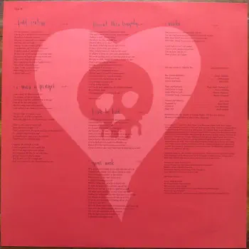 <u>PRESSING INFO</u><br><table class=inf_press><tbody><tr class=inf_info><td class=inf_title>Album:</td><td class=inf_info> Crimson on Clear Blue | Clear Blue  </td></tr>
    <td class=inf_title>Pressing:</td><td> Second Pressing /300+  </td></tr>
    <td class=inf_title>Release Date:</td><td> Dec. 15th 2009  </td></tr>
    <td class=inf_title>Album Pressed:</td><td> 2009  </td></tr>
    <td class=inf_title>Label:</td><td> Vagrant Records/Cobraside CSDLP1127  </td></tr>
    <td class=inf_title>Insert:</td><td> Double Sided Glossy  </td></tr>
    <td class=inf_title>Barcode:</td><td> 8 29707-95271 5  </td></tr>
    <td class=inf_title>Side A Matrix:</td><td> CSDLP-1127-A  </td></tr>
    <td class=inf_title>Side B Matrix:</td><td> CSDLP-1127-B  </td></tr>
    <td class=inf_title>Side C Matrix:</td><td> CSDLP-1127-C  </td></tr>
    <td class=inf_title>Side D Matrix:</td><td> CSDLP-1127-D  </td></tr>
    <td class=inf_title>&nbsp;</td><td> <a href=https://www.discogs.com/release/4257198 target=_blank rel=noopener noreferrer>View This Release on Discogs</a>  </tr></tbody></table>
<br><u>PRICING</u><span class='less' style='padding-left: 8px; color: var(--font-colour_grey);'>(prices shown in USD)</span><br><table class='inf_press'><tbody><tr class='inf_info'>
            <td class='inf_title'>Last Sold:</td>
            <td>$99.99 (Jul 19, 2025)</td>
            </tr><tr class='inf_info'>
            <td class='inf_title'>History:</td>
            <td>
                <span class='price-low' title='Sold on Feb 28, 2019'>Low: <span class='price-value'>$40.00</span></span>
                <span class='price-separator'>|</span>
                <span class='price-avg'>Avg: <span class='price-value'>$88.16</span></span>
                <span class='price-separator'>|</span>
                <span class='price-high' title='Sold on Nov 26, 2022'>High: <span class='price-value'>$125.00</span></span>
            </td>
            </tr></tbody></table><br>    <br><br><u>TRACKLIST</u><br><table class='inf_tracks'><tbody><tr>
            <td class='inf_num'>A1</td>
            <td class='inf_trk'>Time To Waste</td>
            <td class='inf_len'>4:11</td>
            <td><a href='#' class='lyric-link' data-album-code='crimson' data-song-title='Time To Waste'>Lyrics</a></td></tr><tr>
            <td class='inf_num'>A2</td>
            <td class='inf_trk'>The Poison</td>
            <td class='inf_len'>2:04</td>
            <td><a href='#' class='lyric-link' data-album-code='crimson' data-song-title='The Poison'>Lyrics</a></td></tr><tr>
            <td class='inf_num'>A3</td>
            <td class='inf_trk'>Burn</td>
            <td class='inf_len'>4:05</td>
            <td><a href='#' class='lyric-link' data-album-code='crimson' data-song-title='Burn'>Lyrics</a></td></tr><tr>
            <td class='inf_num'>B1</td>
            <td class='inf_trk'>Mercy Me</td>
            <td class='inf_len'>2:49</td>
            <td><a href='#' class='lyric-link' data-album-code='crimson' data-song-title='Mercy Me'>Lyrics</a></td></tr><tr>
            <td class='inf_num'>B2</td>
            <td class='inf_trk'>Dethbed</td>
            <td class='inf_len'>3:03</td>
            <td><a href='#' class='lyric-link' data-album-code='crimson' data-song-title='Dethbed'>Lyrics</a></td></tr><tr>
            <td class='inf_num'>B3</td>
            <td class='inf_trk'>Settle For Satin</td>
            <td class='inf_len'>3:49</td>
            <td><a href='#' class='lyric-link' data-album-code='crimson' data-song-title='Settle For Satin'>Lyrics</a></td></tr><tr>
            <td class='inf_num'>C1</td>
            <td class='inf_trk'>Sadie</td>
            <td class='inf_len'>4:39</td>
            <td><a href='#' class='lyric-link' data-album-code='crimson' data-song-title='Sadie'>Lyrics</a></td></tr><tr>
            <td class='inf_num'>C2</td>
            <td class='inf_trk'>Fall Victim</td>
            <td class='inf_len'>3:18</td>
            <td><a href='#' class='lyric-link' data-album-code='crimson' data-song-title='Fall Victim'>Lyrics</a></td></tr><tr>
            <td class='inf_num'>C3</td>
            <td class='inf_trk'>I Was A Prayer</td>
            <td class='inf_len'>2:36</td>
            <td><a href='#' class='lyric-link' data-album-code='crimson' data-song-title='I Was A Prayer'>Lyrics</a></td></tr><tr>
            <td class='inf_num'>D1</td>
            <td class='inf_trk'>Prevent This Tragedy</td>
            <td class='inf_len'>3:06</td>
            <td><a href='#' class='lyric-link' data-album-code='crimson' data-song-title='Prevent This Tragedy'>Lyrics</a></td></tr><tr>
            <td class='inf_num'>D2</td>
            <td class='inf_trk'>Back To Hell</td>
            <td class='inf_len'>2:54</td>
            <td><a href='#' class='lyric-link' data-album-code='crimson' data-song-title='Back To Hell'>Lyrics</a></td></tr><tr>
            <td class='inf_num'>D3</td>
            <td class='inf_trk'>Your Neck</td>
            <td class='inf_len'>3:15</td>
            <td><a href='#' class='lyric-link' data-album-code='crimson' data-song-title='Your Neck'>Lyrics</a></td></tr><tr>
            <td class='inf_num'>D4</td>
            <td class='inf_trk'>Smoke</td>
            <td class='inf_len'>2:59</td>
            <td><a href='#' class='lyric-link' data-album-code='crimson' data-song-title='Smoke'>Lyrics</a></td></tr></tbody></table><br><br>
    <u>NOTES</u><br> Matte NON gatefold sleeve. White A/B labels, Red C/D labels. Crimson's 2nd press was /1000 copies, divided into 7 different colour variants.
 - Insert2