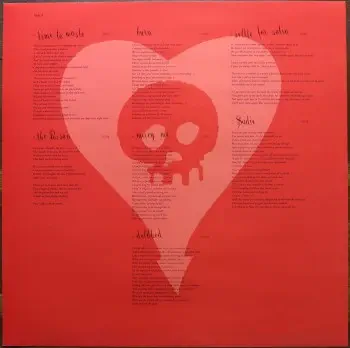 <u>PRESSING INFO</u><br><table class=inf_press><tbody><tr class=inf_info><td class=inf_title>Album:</td><td class=inf_info> Crimson on Black & Red Split (Vagrant 20th Anniversary)  </td></tr>
    <td class=inf_title>Pressing:</td><td> Third Pressing /1500  </td></tr>
    <td class=inf_title>Release Date:</td><td> Feb. 8th 2017  </td></tr>
    <td class=inf_title>Album Pressed:</td><td> 2017  </td></tr>
    <td class=inf_title>Label:</td><td> Vagrant Records/BMG VR4404  </td></tr>
    <td class=inf_title>Insert:</td><td> Double Sided Glossy  </td></tr>
    <td class=inf_title>Barcode:</td><td> 4 050538-230123  </td></tr>
    <td class=inf_title>Side A Matrix:</td><td> ALKALINE TRIO-CRIMSON SP VR 4404 A plush v  </td></tr>
    <td class=inf_title>Side B Matrix:</td><td> THE ALKALINE TRIO-CRIMSON VR 4404 B plush v  </td></tr>
    <td class=inf_title>&nbsp;</td><td> <a href=https://www.discogs.com/release/9651280 target=_blank rel=noopener noreferrer>View This Release on Discogs</a>  </tr></tbody></table>
<br><u>PRICING</u><span class='less' style='padding-left: 8px; color: var(--font-colour_grey);'>(prices shown in USD)</span><br><table class='inf_press'><tbody><tr class='inf_info'>
            <td class='inf_title'>Last Sold:</td>
            <td>$55.00 (Feb 11, 2025)</td>
            </tr><tr class='inf_info'>
            <td class='inf_title'>History:</td>
            <td>
                <span class='price-low' title='Sold on Apr 15, 2020'>Low: <span class='price-value'>$50.00</span></span>
                <span class='price-separator'>|</span>
                <span class='price-avg'>Avg: <span class='price-value'>$101.66</span></span>
                <span class='price-separator'>|</span>
                <span class='price-high' title='Sold on Apr 6, 2021'>High: <span class='price-value'>$175.00</span></span>
            </td>
            </tr></tbody></table><br>    <br><br><u>TRACKLIST</u><br><table class='inf_tracks'><tbody><tr>
            <td class='inf_num'>A1</td>
            <td class='inf_trk'>Time To Waste</td>
            <td class='inf_len'>4:11</td>
            <td><a href='#' class='lyric-link' data-album-code='crimson' data-song-title='Time To Waste'>Lyrics</a></td></tr><tr>
            <td class='inf_num'>A2</td>
            <td class='inf_trk'>The Poison</td>
            <td class='inf_len'>2:04</td>
            <td><a href='#' class='lyric-link' data-album-code='crimson' data-song-title='The Poison'>Lyrics</a></td></tr><tr>
            <td class='inf_num'>A3</td>
            <td class='inf_trk'>Burn</td>
            <td class='inf_len'>4:05</td>
            <td><a href='#' class='lyric-link' data-album-code='crimson' data-song-title='Burn'>Lyrics</a></td></tr><tr>
            <td class='inf_num'>A4</td>
            <td class='inf_trk'>Mercy Me</td>
            <td class='inf_len'>2:49</td>
            <td><a href='#' class='lyric-link' data-album-code='crimson' data-song-title='Mercy Me'>Lyrics</a></td></tr><tr>
            <td class='inf_num'>A5</td>
            <td class='inf_trk'>Dethbed</td>
            <td class='inf_len'>3:03</td>
            <td><a href='#' class='lyric-link' data-album-code='crimson' data-song-title='Dethbed'>Lyrics</a></td></tr><tr>
            <td class='inf_num'>A6</td>
            <td class='inf_trk'>Settle For Satin</td>
            <td class='inf_len'>3:49</td>
            <td><a href='#' class='lyric-link' data-album-code='crimson' data-song-title='Settle For Satin'>Lyrics</a></td></tr><tr>
            <td class='inf_num'>A7</td>
            <td class='inf_trk'>Sadie</td>
            <td class='inf_len'>4:39</td>
            <td><a href='#' class='lyric-link' data-album-code='crimson' data-song-title='Sadie'>Lyrics</a></td></tr><tr>
            <td class='inf_num'>B1</td>
            <td class='inf_trk'>Fall Victim</td>
            <td class='inf_len'>3:18</td>
            <td><a href='#' class='lyric-link' data-album-code='crimson' data-song-title='Fall Victim'>Lyrics</a></td></tr><tr>
            <td class='inf_num'>B2</td>
            <td class='inf_trk'>I Was A Prayer</td>
            <td class='inf_len'>2:36</td>
            <td><a href='#' class='lyric-link' data-album-code='crimson' data-song-title='I Was A Prayer'>Lyrics</a></td></tr><tr>
            <td class='inf_num'>B3</td>
            <td class='inf_trk'>Prevent This Tragedy</td>
            <td class='inf_len'>3:06</td>
            <td><a href='#' class='lyric-link' data-album-code='crimson' data-song-title='Prevent This Tragedy'>Lyrics</a></td></tr><tr>
            <td class='inf_num'>B4</td>
            <td class='inf_trk'>Back To Hell</td>
            <td class='inf_len'>2:54</td>
            <td><a href='#' class='lyric-link' data-album-code='crimson' data-song-title='Back To Hell'>Lyrics</a></td></tr><tr>
            <td class='inf_num'>B5</td>
            <td class='inf_trk'>Your Neck</td>
            <td class='inf_len'>3:15</td>
            <td><a href='#' class='lyric-link' data-album-code='crimson' data-song-title='Your Neck'>Lyrics</a></td></tr><tr>
            <td class='inf_num'>B6</td>
            <td class='inf_trk'>Smoke</td>
            <td class='inf_len'>2:59</td>
            <td><a href='#' class='lyric-link' data-album-code='crimson' data-song-title='Smoke'>Lyrics</a></td></tr></tbody></table><br><br>
    <u>NOTES</u><br> Released as part of the Vagrant 20th Anniversary series alongside Good Mourning and From Here to Infirmary.
 - Insert