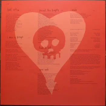 <u>PRESSING INFO</u><br><table class=inf_press><tbody><tr class=inf_info><td class=inf_title>Album:</td><td class=inf_info> Crimson on UK Black  </td></tr>
    <td class=inf_title>Pressing:</td><td> First Pressing /??  </td></tr>
    <td class=inf_title>Release Date:</td><td> 2005  </td></tr>
    <td class=inf_title>Album Pressed:</td><td> 2005  </td></tr>
    <td class=inf_title>Label:</td><td> Vagrant Records/Hassle Records VRUK012LP  </td></tr>
    <td class=inf_title>Insert:</td><td> Double Sided Glossy  </td></tr>
    <td class=inf_title>Barcode:</td><td> 5 060100-660288  </td></tr>
    <td class=inf_title>Side A Matrix:</td><td> VRUK-012-A-1  </td></tr>
    <td class=inf_title>Side B Matrix:</td><td> VRUK-012-B2  </td></tr>
    <td class=inf_title>&nbsp;</td><td> <a href=https://www.discogs.com/release/2765176 target=_blank rel=noopener noreferrer>View This Release on Discogs</a>  </tr></tbody></table>
<br><u>PRICING</u><span class='less' style='padding-left: 8px; color: var(--font-colour_grey);'>(prices shown in USD)</span><br><table class='inf_press'><tbody><tr class='inf_info'>
            <td class='inf_title'>Last Sold:</td>
            <td><span title='Sold for €85.00'>$96.81</span> (Dec 23, 2024)</td>
            </tr><tr class='inf_info'>
            <td class='inf_title'>History:</td>
            <td>
                <span class='price-low' title='€9.50 · Sold on Jul 12, 2012'>Low: <span class='price-value'>$10.82</span></span>
                <span class='price-separator'>|</span>
                <span class='price-avg'>Avg: <span class='price-value'>$48.20</span></span>
                <span class='price-separator'>|</span>
                <span class='price-high' title='€90.00 · Sold on May 1, 2021'>High: <span class='price-value'>$102.50</span></span>
            </td>
            </tr></tbody></table><br>    <br><br><u>TRACKLIST</u><br><table class='inf_tracks'><tbody><tr>
            <td class='inf_num'>A1</td>
            <td class='inf_trk'>Time To Waste</td>
            <td class='inf_len'>4:11</td>
            <td><a href='#' class='lyric-link' data-album-code='crimson' data-song-title='Time To Waste'>Lyrics</a></td></tr><tr>
            <td class='inf_num'>A2</td>
            <td class='inf_trk'>The Poison</td>
            <td class='inf_len'>2:04</td>
            <td><a href='#' class='lyric-link' data-album-code='crimson' data-song-title='The Poison'>Lyrics</a></td></tr><tr>
            <td class='inf_num'>A3</td>
            <td class='inf_trk'>Burn</td>
            <td class='inf_len'>4:05</td>
            <td><a href='#' class='lyric-link' data-album-code='crimson' data-song-title='Burn'>Lyrics</a></td></tr><tr>
            <td class='inf_num'>A4</td>
            <td class='inf_trk'>Mercy Me</td>
            <td class='inf_len'>2:49</td>
            <td><a href='#' class='lyric-link' data-album-code='crimson' data-song-title='Mercy Me'>Lyrics</a></td></tr><tr>
            <td class='inf_num'>A5</td>
            <td class='inf_trk'>Dethbed</td>
            <td class='inf_len'>3:03</td>
            <td><a href='#' class='lyric-link' data-album-code='crimson' data-song-title='Dethbed'>Lyrics</a></td></tr><tr>
            <td class='inf_num'>A6</td>
            <td class='inf_trk'>Settle For Satin</td>
            <td class='inf_len'>3:49</td>
            <td><a href='#' class='lyric-link' data-album-code='crimson' data-song-title='Settle For Satin'>Lyrics</a></td></tr><tr>
            <td class='inf_num'>A7</td>
            <td class='inf_trk'>Sadie</td>
            <td class='inf_len'>4:39</td>
            <td><a href='#' class='lyric-link' data-album-code='crimson' data-song-title='Sadie'>Lyrics</a></td></tr><tr>
            <td class='inf_num'>B1</td>
            <td class='inf_trk'>Fall Victim</td>
            <td class='inf_len'>3:18</td>
            <td><a href='#' class='lyric-link' data-album-code='crimson' data-song-title='Fall Victim'>Lyrics</a></td></tr><tr>
            <td class='inf_num'>B2</td>
            <td class='inf_trk'>I Was A Prayer</td>
            <td class='inf_len'>2:36</td>
            <td><a href='#' class='lyric-link' data-album-code='crimson' data-song-title='I Was A Prayer'>Lyrics</a></td></tr><tr>
            <td class='inf_num'>B3</td>
            <td class='inf_trk'>Prevent This Tragedy</td>
            <td class='inf_len'>3:06</td>
            <td><a href='#' class='lyric-link' data-album-code='crimson' data-song-title='Prevent This Tragedy'>Lyrics</a></td></tr><tr>
            <td class='inf_num'>B4</td>
            <td class='inf_trk'>Back To Hell</td>
            <td class='inf_len'>2:54</td>
            <td><a href='#' class='lyric-link' data-album-code='crimson' data-song-title='Back To Hell'>Lyrics</a></td></tr><tr>
            <td class='inf_num'>B5</td>
            <td class='inf_trk'>Your Neck</td>
            <td class='inf_len'>3:15</td>
            <td><a href='#' class='lyric-link' data-album-code='crimson' data-song-title='Your Neck'>Lyrics</a></td></tr><tr>
            <td class='inf_num'>B6</td>
            <td class='inf_trk'>Smoke</td>
            <td class='inf_len'>2:59</td>
            <td><a href='#' class='lyric-link' data-album-code='crimson' data-song-title='Smoke'>Lyrics</a></td></tr></tbody></table><br><br>
    <u>NOTES</u><br> UK versions were released in conjuction with Hassle Records.
 - Insert2