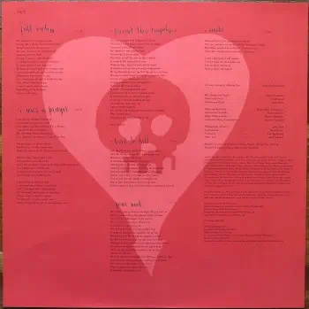 <u>PRESSING INFO</u><br><table class=inf_press><tbody><tr class=inf_info><td class=inf_title>Album:</td><td class=inf_info> Crimson on White | White  </td></tr>
    <td class=inf_title>Pressing:</td><td> Second Pressing /<200  </td></tr>
    <td class=inf_title>Release Date:</td><td> Dec. 15th 2009  </td></tr>
    <td class=inf_title>Album Pressed:</td><td> 2009  </td></tr>
    <td class=inf_title>Label:</td><td> Vagrant Records/Cobraside CSDLP1127  </td></tr>
    <td class=inf_title>Insert:</td><td> Double Sided Glossy  </td></tr>
    <td class=inf_title>Barcode:</td><td> 8 29707-95271 5  </td></tr>
    <td class=inf_title>Side A Matrix:</td><td> CSDLP-1127-A  </td></tr>
    <td class=inf_title>Side B Matrix:</td><td> CSDLP-1127-B  </td></tr>
    <td class=inf_title>Side C Matrix:</td><td> CSDLP-1127-C  </td></tr>
    <td class=inf_title>Side D Matrix:</td><td> CSDLP-1127-D  </td></tr>
    <td class=inf_title>&nbsp;</td><td> <a href=https://www.discogs.com/release/2349469 target=_blank rel=noopener noreferrer>View This Release on Discogs</a>  </tr></tbody></table>
<br><u>PRICING</u><span class='less' style='padding-left: 8px; color: var(--font-colour_grey);'>(prices shown in USD)</span><br><table class='inf_press'><tbody><tr class='inf_info'>
            <td class='inf_title'>Last Sold:</td>
            <td>$149.98 (Jun 15, 2025)</td>
            </tr><tr class='inf_info'>
            <td class='inf_title'>History:</td>
            <td>
                <span class='price-low' title='CA$10.00 · Sold on Jan 2, 2013'>Low: <span class='price-value'>$7.09</span></span>
                <span class='price-separator'>|</span>
                <span class='price-avg'>Avg: <span class='price-value'>$82.91</span></span>
                <span class='price-separator'>|</span>
                <span class='price-high' title='Sold on Feb 2, 2022'>High: <span class='price-value'>$175.00</span></span>
            </td>
            </tr></tbody></table><br>    <br><br><u>TRACKLIST</u><br><table class='inf_tracks'><tbody><tr>
            <td class='inf_num'>A1</td>
            <td class='inf_trk'>Time To Waste</td>
            <td class='inf_len'>4:11</td>
            <td><a href='#' class='lyric-link' data-album-code='crimson' data-song-title='Time To Waste'>Lyrics</a></td></tr><tr>
            <td class='inf_num'>A2</td>
            <td class='inf_trk'>The Poison</td>
            <td class='inf_len'>2:04</td>
            <td><a href='#' class='lyric-link' data-album-code='crimson' data-song-title='The Poison'>Lyrics</a></td></tr><tr>
            <td class='inf_num'>A3</td>
            <td class='inf_trk'>Burn</td>
            <td class='inf_len'>4:05</td>
            <td><a href='#' class='lyric-link' data-album-code='crimson' data-song-title='Burn'>Lyrics</a></td></tr><tr>
            <td class='inf_num'>B1</td>
            <td class='inf_trk'>Mercy Me</td>
            <td class='inf_len'>2:49</td>
            <td><a href='#' class='lyric-link' data-album-code='crimson' data-song-title='Mercy Me'>Lyrics</a></td></tr><tr>
            <td class='inf_num'>B2</td>
            <td class='inf_trk'>Dethbed</td>
            <td class='inf_len'>3:03</td>
            <td><a href='#' class='lyric-link' data-album-code='crimson' data-song-title='Dethbed'>Lyrics</a></td></tr><tr>
            <td class='inf_num'>B3</td>
            <td class='inf_trk'>Settle For Satin</td>
            <td class='inf_len'>3:49</td>
            <td><a href='#' class='lyric-link' data-album-code='crimson' data-song-title='Settle For Satin'>Lyrics</a></td></tr><tr>
            <td class='inf_num'>C1</td>
            <td class='inf_trk'>Sadie</td>
            <td class='inf_len'>4:39</td>
            <td><a href='#' class='lyric-link' data-album-code='crimson' data-song-title='Sadie'>Lyrics</a></td></tr><tr>
            <td class='inf_num'>C2</td>
            <td class='inf_trk'>Fall Victim</td>
            <td class='inf_len'>3:18</td>
            <td><a href='#' class='lyric-link' data-album-code='crimson' data-song-title='Fall Victim'>Lyrics</a></td></tr><tr>
            <td class='inf_num'>C3</td>
            <td class='inf_trk'>I Was A Prayer</td>
            <td class='inf_len'>2:36</td>
            <td><a href='#' class='lyric-link' data-album-code='crimson' data-song-title='I Was A Prayer'>Lyrics</a></td></tr><tr>
            <td class='inf_num'>D1</td>
            <td class='inf_trk'>Prevent This Tragedy</td>
            <td class='inf_len'>3:06</td>
            <td><a href='#' class='lyric-link' data-album-code='crimson' data-song-title='Prevent This Tragedy'>Lyrics</a></td></tr><tr>
            <td class='inf_num'>D2</td>
            <td class='inf_trk'>Back To Hell</td>
            <td class='inf_len'>2:54</td>
            <td><a href='#' class='lyric-link' data-album-code='crimson' data-song-title='Back To Hell'>Lyrics</a></td></tr><tr>
            <td class='inf_num'>D3</td>
            <td class='inf_trk'>Your Neck</td>
            <td class='inf_len'>3:15</td>
            <td><a href='#' class='lyric-link' data-album-code='crimson' data-song-title='Your Neck'>Lyrics</a></td></tr><tr>
            <td class='inf_num'>D4</td>
            <td class='inf_trk'>Smoke</td>
            <td class='inf_len'>2:59</td>
            <td><a href='#' class='lyric-link' data-album-code='crimson' data-song-title='Smoke'>Lyrics</a></td></tr></tbody></table><br><br>
    <u>NOTES</u><br> Matte NON gatefold sleeve. White A/B labels, Red C/D labels. Crimson's 2nd press was /1000 copies, divided into 7 different colour variants.
 - Insert2