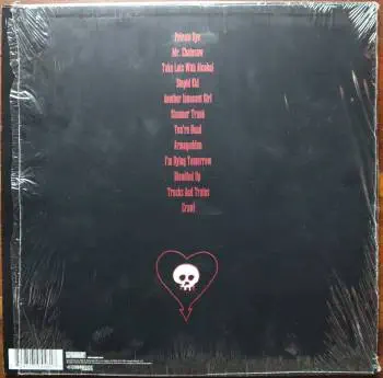 <u>PRESSING INFO</u><br><table class=inf_press><tbody><tr class=inf_info><td class=inf_title>Album:</td><td class=inf_info> From Here To Infirmary on Purple Grey Marble  </td></tr>
    <td class=inf_title>Pressing:</td><td> Second Pressing /200-300  </td></tr>
    <td class=inf_title>Release Date:</td><td> Nov. 15th 2011  </td></tr>
    <td class=inf_title>Album Pressed:</td><td> 2011  </td></tr>
    <td class=inf_title>Label:</td><td> Vagrant Records/Cobraside Distribution CSDLP 1156  </td></tr>
    <td class=inf_title>Insert:</td><td> Double Sided Glossy  </td></tr>
    <td class=inf_title>Barcode:</td><td> 8 29707-95561 7  </td></tr>
    <td class=inf_title>Side A Matrix:</td><td> CSDLP-1156-A  </td></tr>
    <td class=inf_title>Side B Matrix:</td><td> CSDLP-1156-B  </td></tr>
    <td class=inf_title>&nbsp;</td><td> <a href=https://www.discogs.com/release/6638747 target=_blank rel=noopener noreferrer>View This Release on Discogs</a>  </tr></tbody></table>
<br><u>PRICING</u><span class='less' style='padding-left: 8px; color: var(--font-colour_grey);'>(prices shown in USD)</span><br><table class='inf_press'><tbody><tr class='inf_info'>
            <td class='inf_title'>Last Sold:</td>
            <td><span title='Sold for £18.99'>$25.29</span> (Jul 4, 2026)</td>
            </tr><tr class='inf_info'>
            <td class='inf_title'>History:</td>
            <td>
                <span class='price-low' title='Sold on Nov 16, 2024'>Low: <span class='price-value'>$19.99</span></span>
                <span class='price-separator'>|</span>
                <span class='price-avg'>Avg: <span class='price-value'>$31.36</span></span>
                <span class='price-separator'>|</span>
                <span class='price-high' title='Sold on Aug 25, 2021'>High: <span class='price-value'>$115.00</span></span>
            </td>
            </tr></tbody></table><br>    <br><br><u>TRACKLIST</u><br><table class='inf_tracks'><tbody><tr>
            <td class='inf_num'>A1</td>
            <td class='inf_trk'>Private Eye</td>
            <td class='inf_len'>3:30</td>
            <td><a href='#' class='lyric-link' data-album-code='fhti' data-song-title='Private Eye'>Lyrics</a></td></tr><tr>
            <td class='inf_num'>A2</td>
            <td class='inf_trk'>Mr. Chainsaw</td>
            <td class='inf_len'>3:05</td>
            <td><a href='#' class='lyric-link' data-album-code='fhti' data-song-title='Mr. Chainsaw'>Lyrics</a></td></tr><tr>
            <td class='inf_num'>A3</td>
            <td class='inf_trk'>Take Lots With Alcohol</td>
            <td class='inf_len'>3:13</td>
            <td><a href='#' class='lyric-link' data-album-code='fhti' data-song-title='Take Lots With Alcohol'>Lyrics</a></td></tr><tr>
            <td class='inf_num'>A4</td>
            <td class='inf_trk'>Stupid Kid</td>
            <td class='inf_len'>2:23</td>
            <td><a href='#' class='lyric-link' data-album-code='fhti' data-song-title='Stupid Kid'>Lyrics</a></td></tr><tr>
            <td class='inf_num'>A5</td>
            <td class='inf_trk'>Another Innocent Girl</td>
            <td class='inf_len'>3:37</td>
            <td><a href='#' class='lyric-link' data-album-code='fhti' data-song-title='Another Innocent Girl'>Lyrics</a></td></tr><tr>
            <td class='inf_num'>A6</td>
            <td class='inf_trk'>Steamer Trunk</td>
            <td class='inf_len'>2:50</td>
            <td><a href='#' class='lyric-link' data-album-code='fhti' data-song-title='Steamer Trunk'>Lyrics</a></td></tr><tr>
            <td class='inf_num'>B1</td>
            <td class='inf_trk'>You’re Dead</td>
            <td class='inf_len'>3:50</td>
            <td><a href='#' class='lyric-link' data-album-code='fhti' data-song-title='You’re Dead'>Lyrics</a></td></tr><tr>
            <td class='inf_num'>B2</td>
            <td class='inf_trk'>Armageddon</td>
            <td class='inf_len'>2:49</td>
            <td><a href='#' class='lyric-link' data-album-code='fhti' data-song-title='Armageddon'>Lyrics</a></td></tr><tr>
            <td class='inf_num'>B3</td>
            <td class='inf_trk'>I’m Dying Tomorrow</td>
            <td class='inf_len'>2:18</td>
            <td><a href='#' class='lyric-link' data-album-code='fhti' data-song-title='I’m Dying Tomorrow'>Lyrics</a></td></tr><tr>
            <td class='inf_num'>B4</td>
            <td class='inf_trk'>Bloodied Up</td>
            <td class='inf_len'>2:51</td>
            <td><a href='#' class='lyric-link' data-album-code='fhti' data-song-title='Bloodied Up'>Lyrics</a></td></tr><tr>
            <td class='inf_num'>B5</td>
            <td class='inf_trk'>Trucks And Trains</td>
            <td class='inf_len'>3:16</td>
            <td><a href='#' class='lyric-link' data-album-code='fhti' data-song-title='Trucks And Trains'>Lyrics</a></td></tr><tr>
            <td class='inf_num'>B6</td>
            <td class='inf_trk'>Crawl</td>
            <td class='inf_len'>4:25</td>
            <td><a href='#' class='lyric-link' data-album-code='fhti' data-song-title='Crawl'>Lyrics</a></td></tr></tbody></table><br><br>
    <u>NOTES</u><br> Covers from here on out are less glossy than the 1st press. Lyric text is smaller than 1st press inserts.
 - Back