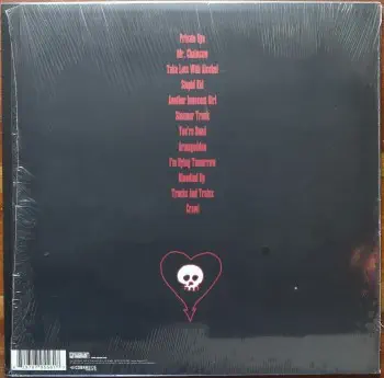 <u>PRESSING INFO</u><br><table class=inf_press><tbody><tr class=inf_info><td class=inf_title>Album:</td><td class=inf_info> From Here To Infirmary on Red & Black Marble (Interpunk Exclusive)  </td></tr>
    <td class=inf_title>Pressing:</td><td> Second Pressing /500  </td></tr>
    <td class=inf_title>Release Date:</td><td> Nov. 15th 2011  </td></tr>
    <td class=inf_title>Album Pressed:</td><td> 2011  </td></tr>
    <td class=inf_title>Label:</td><td> Vagrant Records/Cobraside Distribution CSDLP 1156  </td></tr>
    <td class=inf_title>Insert:</td><td> Double Sided Glossy  </td></tr>
    <td class=inf_title>Barcode:</td><td> 8 29707-95561 7  </td></tr>
    <td class=inf_title>Side A Matrix:</td><td> CSDLP-1156-A  </td></tr>
    <td class=inf_title>Side B Matrix:</td><td> CSDLP-1156-B  </td></tr>
    <td class=inf_title>&nbsp;</td><td> <a href=https://www.discogs.com/release/3960010 target=_blank rel=noopener noreferrer>View This Release on Discogs</a>  </tr></tbody></table>
<br><u>PRICING</u><span class='less' style='padding-left: 8px; color: var(--font-colour_grey);'>(prices shown in USD)</span><br><table class='inf_press'><tbody><tr class='inf_info'>
            <td class='inf_title'>Last Sold:</td>
            <td>$39.99 (Aug 29, 2025)</td>
            </tr><tr class='inf_info'>
            <td class='inf_title'>History:</td>
            <td>
                <span class='price-low' title='Sold on Jun 24, 2014'>Low: <span class='price-value'>$15.00</span></span>
                <span class='price-separator'>|</span>
                <span class='price-avg'>Avg: <span class='price-value'>$57.36</span></span>
                <span class='price-separator'>|</span>
                <span class='price-high' title='Sold on Jun 23, 2025'>High: <span class='price-value'>$140.00</span></span>
            </td>
            </tr></tbody></table><br>    <br><br><u>TRACKLIST</u><br><table class='inf_tracks'><tbody><tr>
            <td class='inf_num'>A1</td>
            <td class='inf_trk'>Private Eye</td>
            <td class='inf_len'>3:30</td>
            <td><a href='#' class='lyric-link' data-album-code='fhti' data-song-title='Private Eye'>Lyrics</a></td></tr><tr>
            <td class='inf_num'>A2</td>
            <td class='inf_trk'>Mr. Chainsaw</td>
            <td class='inf_len'>3:05</td>
            <td><a href='#' class='lyric-link' data-album-code='fhti' data-song-title='Mr. Chainsaw'>Lyrics</a></td></tr><tr>
            <td class='inf_num'>A3</td>
            <td class='inf_trk'>Take Lots With Alcohol</td>
            <td class='inf_len'>3:13</td>
            <td><a href='#' class='lyric-link' data-album-code='fhti' data-song-title='Take Lots With Alcohol'>Lyrics</a></td></tr><tr>
            <td class='inf_num'>A4</td>
            <td class='inf_trk'>Stupid Kid</td>
            <td class='inf_len'>2:23</td>
            <td><a href='#' class='lyric-link' data-album-code='fhti' data-song-title='Stupid Kid'>Lyrics</a></td></tr><tr>
            <td class='inf_num'>A5</td>
            <td class='inf_trk'>Another Innocent Girl</td>
            <td class='inf_len'>3:37</td>
            <td><a href='#' class='lyric-link' data-album-code='fhti' data-song-title='Another Innocent Girl'>Lyrics</a></td></tr><tr>
            <td class='inf_num'>A6</td>
            <td class='inf_trk'>Steamer Trunk</td>
            <td class='inf_len'>2:50</td>
            <td><a href='#' class='lyric-link' data-album-code='fhti' data-song-title='Steamer Trunk'>Lyrics</a></td></tr><tr>
            <td class='inf_num'>B1</td>
            <td class='inf_trk'>You’re Dead</td>
            <td class='inf_len'>3:50</td>
            <td><a href='#' class='lyric-link' data-album-code='fhti' data-song-title='You’re Dead'>Lyrics</a></td></tr><tr>
            <td class='inf_num'>B2</td>
            <td class='inf_trk'>Armageddon</td>
            <td class='inf_len'>2:49</td>
            <td><a href='#' class='lyric-link' data-album-code='fhti' data-song-title='Armageddon'>Lyrics</a></td></tr><tr>
            <td class='inf_num'>B3</td>
            <td class='inf_trk'>I’m Dying Tomorrow</td>
            <td class='inf_len'>2:18</td>
            <td><a href='#' class='lyric-link' data-album-code='fhti' data-song-title='I’m Dying Tomorrow'>Lyrics</a></td></tr><tr>
            <td class='inf_num'>B4</td>
            <td class='inf_trk'>Bloodied Up</td>
            <td class='inf_len'>2:51</td>
            <td><a href='#' class='lyric-link' data-album-code='fhti' data-song-title='Bloodied Up'>Lyrics</a></td></tr><tr>
            <td class='inf_num'>B5</td>
            <td class='inf_trk'>Trucks And Trains</td>
            <td class='inf_len'>3:16</td>
            <td><a href='#' class='lyric-link' data-album-code='fhti' data-song-title='Trucks And Trains'>Lyrics</a></td></tr><tr>
            <td class='inf_num'>B6</td>
            <td class='inf_trk'>Crawl</td>
            <td class='inf_len'>4:25</td>
            <td><a href='#' class='lyric-link' data-album-code='fhti' data-song-title='Crawl'>Lyrics</a></td></tr></tbody></table><br><br>
    <u>NOTES</u><br> Interpunk Exclusive. This pressing was distributed through Interpunk as an exclusive. It turned out to be more smokey than marbled.
 - Back