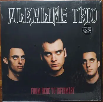 <u>PRESSING INFO</u><br><table class=inf_press><tbody><tr class=inf_info><td class=inf_title>Album:</td><td class=inf_info> From Here To Infirmary on Red & Black Marble (Interpunk Exclusive)  </td></tr>
    <td class=inf_title>Pressing:</td><td> Second Pressing /500  </td></tr>
    <td class=inf_title>Release Date:</td><td> Nov. 15th 2011  </td></tr>
    <td class=inf_title>Album Pressed:</td><td> 2011  </td></tr>
    <td class=inf_title>Label:</td><td> Vagrant Records/Cobraside Distribution CSDLP 1156  </td></tr>
    <td class=inf_title>Insert:</td><td> Double Sided Glossy  </td></tr>
    <td class=inf_title>Barcode:</td><td> 8 29707-95561 7  </td></tr>
    <td class=inf_title>Side A Matrix:</td><td> CSDLP-1156-A  </td></tr>
    <td class=inf_title>Side B Matrix:</td><td> CSDLP-1156-B  </td></tr>
    <td class=inf_title>&nbsp;</td><td> <a href=https://www.discogs.com/release/3960010 target=_blank rel=noopener noreferrer>View This Release on Discogs</a>  </tr></tbody></table>
<br><u>PRICING</u><span class='less' style='padding-left: 8px; color: var(--font-colour_grey);'>(prices shown in USD)</span><br><table class='inf_press'><tbody><tr class='inf_info'>
            <td class='inf_title'>Last Sold:</td>
            <td>$39.99 (Aug 29, 2025)</td>
            </tr><tr class='inf_info'>
            <td class='inf_title'>History:</td>
            <td>
                <span class='price-low' title='Sold on Jun 24, 2014'>Low: <span class='price-value'>$15.00</span></span>
                <span class='price-separator'>|</span>
                <span class='price-avg'>Avg: <span class='price-value'>$57.36</span></span>
                <span class='price-separator'>|</span>
                <span class='price-high' title='Sold on Jun 23, 2025'>High: <span class='price-value'>$140.00</span></span>
            </td>
            </tr></tbody></table><br>    <br><br><u>TRACKLIST</u><br><table class='inf_tracks'><tbody><tr>
            <td class='inf_num'>A1</td>
            <td class='inf_trk'>Private Eye</td>
            <td class='inf_len'>3:30</td>
            <td><a href='#' class='lyric-link' data-album-code='fhti' data-song-title='Private Eye'>Lyrics</a></td></tr><tr>
            <td class='inf_num'>A2</td>
            <td class='inf_trk'>Mr. Chainsaw</td>
            <td class='inf_len'>3:05</td>
            <td><a href='#' class='lyric-link' data-album-code='fhti' data-song-title='Mr. Chainsaw'>Lyrics</a></td></tr><tr>
            <td class='inf_num'>A3</td>
            <td class='inf_trk'>Take Lots With Alcohol</td>
            <td class='inf_len'>3:13</td>
            <td><a href='#' class='lyric-link' data-album-code='fhti' data-song-title='Take Lots With Alcohol'>Lyrics</a></td></tr><tr>
            <td class='inf_num'>A4</td>
            <td class='inf_trk'>Stupid Kid</td>
            <td class='inf_len'>2:23</td>
            <td><a href='#' class='lyric-link' data-album-code='fhti' data-song-title='Stupid Kid'>Lyrics</a></td></tr><tr>
            <td class='inf_num'>A5</td>
            <td class='inf_trk'>Another Innocent Girl</td>
            <td class='inf_len'>3:37</td>
            <td><a href='#' class='lyric-link' data-album-code='fhti' data-song-title='Another Innocent Girl'>Lyrics</a></td></tr><tr>
            <td class='inf_num'>A6</td>
            <td class='inf_trk'>Steamer Trunk</td>
            <td class='inf_len'>2:50</td>
            <td><a href='#' class='lyric-link' data-album-code='fhti' data-song-title='Steamer Trunk'>Lyrics</a></td></tr><tr>
            <td class='inf_num'>B1</td>
            <td class='inf_trk'>You’re Dead</td>
            <td class='inf_len'>3:50</td>
            <td><a href='#' class='lyric-link' data-album-code='fhti' data-song-title='You’re Dead'>Lyrics</a></td></tr><tr>
            <td class='inf_num'>B2</td>
            <td class='inf_trk'>Armageddon</td>
            <td class='inf_len'>2:49</td>
            <td><a href='#' class='lyric-link' data-album-code='fhti' data-song-title='Armageddon'>Lyrics</a></td></tr><tr>
            <td class='inf_num'>B3</td>
            <td class='inf_trk'>I’m Dying Tomorrow</td>
            <td class='inf_len'>2:18</td>
            <td><a href='#' class='lyric-link' data-album-code='fhti' data-song-title='I’m Dying Tomorrow'>Lyrics</a></td></tr><tr>
            <td class='inf_num'>B4</td>
            <td class='inf_trk'>Bloodied Up</td>
            <td class='inf_len'>2:51</td>
            <td><a href='#' class='lyric-link' data-album-code='fhti' data-song-title='Bloodied Up'>Lyrics</a></td></tr><tr>
            <td class='inf_num'>B5</td>
            <td class='inf_trk'>Trucks And Trains</td>
            <td class='inf_len'>3:16</td>
            <td><a href='#' class='lyric-link' data-album-code='fhti' data-song-title='Trucks And Trains'>Lyrics</a></td></tr><tr>
            <td class='inf_num'>B6</td>
            <td class='inf_trk'>Crawl</td>
            <td class='inf_len'>4:25</td>
            <td><a href='#' class='lyric-link' data-album-code='fhti' data-song-title='Crawl'>Lyrics</a></td></tr></tbody></table><br><br>
    <u>NOTES</u><br> Interpunk Exclusive. This pressing was distributed through Interpunk as an exclusive. It turned out to be more smokey than marbled.
 - Cover