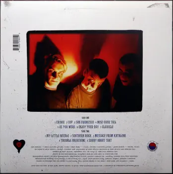 <u>PRESSING INFO</u><br><table class=inf_press><tbody><tr class=inf_info><td class=inf_title>Album:</td><td class=inf_info> Goddamnit Redux on 180g Black  </td></tr>
    <td class=inf_title>Pressing:</td><td> Fourteenth Pressing /500  </td></tr>
    <td class=inf_title>Release Date:</td><td> 2018  </td></tr>
    <td class=inf_title>Album Pressed:</td><td> 2018  </td></tr>
    <td class=inf_title>Label:</td><td> Asianman Records AM-160  </td></tr>
    <td class=inf_title>Insert:</td><td> Double Sided Glossy  </td></tr>
    <td class=inf_title>Barcode:</td><td> 6 12851-01601 9  </td></tr>
    <td class=inf_title>Side A Matrix:</td><td> [etched] AM-160-A S-65748 [stamped] GOLDEN  </td></tr>
    <td class=inf_title>Side B Matrix:</td><td> [etched] AM-160-B S-65749 [stamped] GOLDEN  </td></tr>
    <td class=inf_title>&nbsp;</td><td> <a href= target=_blank rel=noopener noreferrer>View This Release on Discogs</a>  </tr></tbody></table>
    <br><br><u>TRACKLIST</u><br><table class='inf_tracks'><tbody><tr>
            <td class='inf_num'>A1</td>
            <td class='inf_trk'>Cringe</td>
            <td class='inf_len'>2:23</td>
            <td><a href='#' class='lyric-link' data-album-code='gd' data-song-title='Cringe'>Lyrics</a></td></tr><tr>
            <td class='inf_num'>A2</td>
            <td class='inf_trk'>Cop</td>
            <td class='inf_len'>2:18</td>
            <td><a href='#' class='lyric-link' data-album-code='gd' data-song-title='Cop'>Lyrics</a></td></tr><tr>
            <td class='inf_num'>A3</td>
            <td class='inf_trk'>San Francisco</td>
            <td class='inf_len'>3:52</td>
            <td><a href='#' class='lyric-link' data-album-code='gd' data-song-title='San Francisco'>Lyrics</a></td></tr><tr>
            <td class='inf_num'>A4</td>
            <td class='inf_trk'>Nose Over Tail</td>
            <td class='inf_len'>2:37</td>
            <td><a href='#' class='lyric-link' data-album-code='gd' data-song-title='Nose Over Tail'>Lyrics</a></td></tr><tr>
            <td class='inf_num'>A5</td>
            <td class='inf_trk'>As You Were</td>
            <td class='inf_len'>2:11</td>
            <td><a href='#' class='lyric-link' data-album-code='gd' data-song-title='As You Were'>Lyrics</a></td></tr><tr>
            <td class='inf_num'>A6</td>
            <td class='inf_trk'>Enjoy Your Day</td>
            <td class='inf_len'>2:17</td>
            <td><a href='#' class='lyric-link' data-album-code='gd' data-song-title='Enjoy Your Day'>Lyrics</a></td></tr><tr>
            <td class='inf_num'>A7</td>
            <td class='inf_trk'>Clavicle</td>
            <td class='inf_len'>2:28</td>
            <td><a href='#' class='lyric-link' data-album-code='gd' data-song-title='Clavicle'>Lyrics</a></td></tr><tr>
            <td class='inf_num'>B1</td>
            <td class='inf_trk'>My Little Needle</td>
            <td class='inf_len'>3:01</td>
            <td><a href='#' class='lyric-link' data-album-code='gd' data-song-title='My Little Needle'>Lyrics</a></td></tr><tr>
            <td class='inf_num'>B2</td>
            <td class='inf_trk'>Southern Rock</td>
            <td class='inf_len'>3:05</td>
            <td><a href='#' class='lyric-link' data-album-code='gd' data-song-title='Southern Rock'>Lyrics</a></td></tr><tr>
            <td class='inf_num'>B3</td>
            <td class='inf_trk'>Message From Kathlene</td>
            <td class='inf_len'>3:22</td>
            <td><a href='#' class='lyric-link' data-album-code='gd' data-song-title='Message From Kathlene'>Lyrics</a></td></tr><tr>
            <td class='inf_num'>B4</td>
            <td class='inf_trk'>Trouble Breathing</td>
            <td class='inf_len'>3:55</td>
            <td><a href='#' class='lyric-link' data-album-code='gd' data-song-title='Trouble Breathing'>Lyrics</a></td></tr><tr>
            <td class='inf_num'>B5</td>
            <td class='inf_trk'>Sorry About That</td>
            <td class='inf_len'>3:21</td>
            <td><a href='#' class='lyric-link' data-album-code='gd' data-song-title='Sorry About That'>Lyrics</a></td></tr></tbody></table><br><br>
    <u>NOTES</u><br> The sleeve of this release has a flat finish, compared to previous pressings that had glossy features. The insert of this pressing has been seen with the CD/DVD order form visible and blacked out.
 - Back