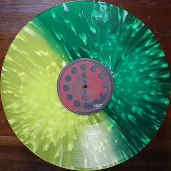 Goddamnit Redux - Half Green / Half Yellow with White Splatter