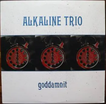 <u>PRESSING INFO</u><br><table class=inf_press><tbody><tr class=inf_info><td class=inf_title>Album:</td><td class=inf_info> Goddamnit Redux on Half Green / Half Yellow with White Splatter  </td></tr>
    <td class=inf_title>Pressing:</td><td> First Pressing /500  </td></tr>
    <td class=inf_title>Release Date:</td><td> Mar. 11th 2008  </td></tr>
    <td class=inf_title>Album Pressed:</td><td> 2008  </td></tr>
    <td class=inf_title>Label:</td><td> Asianman Records AM-160  </td></tr>
    <td class=inf_title>Insert:</td><td> Double Sided Glossy  </td></tr>
    <td class=inf_title>Barcode:</td><td> 6 12851-01601 9  </td></tr>
    <td class=inf_title>Side A Matrix:</td><td> 74940E1/B GOD  </td></tr>
    <td class=inf_title>Side B Matrix:</td><td> 74940E2/A DAMNIT!  </td></tr>
    <td class=inf_title>&nbsp;</td><td> <a href=https://www.discogs.com/release/2465168-Alkaline-Trio-Goddamnit target=_blank rel=noopener noreferrer>View This Release on Discogs</a>  </tr></tbody></table>
<br><u>PRICING</u><span class='less' style='padding-left: 8px; color: var(--font-colour_grey);'>(prices shown in USD)</span><br><table class='inf_press'><tbody><tr class='inf_info'>
            <td class='inf_title'>Last Sold:</td>
            <td>$50.00 (Aug 13, 2021)</td>
            </tr><tr class='inf_info'>
            <td class='inf_title'>History:</td>
            <td>
                <span class='price-low' title='Sold on Jul 22, 2016'>Low: <span class='price-value'>$15.00</span></span>
                <span class='price-separator'>|</span>
                <span class='price-avg'>Avg: <span class='price-value'>$31.42</span></span>
                <span class='price-separator'>|</span>
                <span class='price-high' title='€44.00 · Sold on Jul 19, 2020'>High: <span class='price-value'>$50.11</span></span>
            </td>
            </tr></tbody></table><br>    <br><br><u>TRACKLIST</u><br><table class='inf_tracks'><tbody><tr>
            <td class='inf_num'>A1</td>
            <td class='inf_trk'>Cringe</td>
            <td class='inf_len'>2:23</td>
            <td><a href='#' class='lyric-link' data-album-code='gd' data-song-title='Cringe'>Lyrics</a></td></tr><tr>
            <td class='inf_num'>A2</td>
            <td class='inf_trk'>Cop</td>
            <td class='inf_len'>2:18</td>
            <td><a href='#' class='lyric-link' data-album-code='gd' data-song-title='Cop'>Lyrics</a></td></tr><tr>
            <td class='inf_num'>A3</td>
            <td class='inf_trk'>San Francisco</td>
            <td class='inf_len'>3:52</td>
            <td><a href='#' class='lyric-link' data-album-code='gd' data-song-title='San Francisco'>Lyrics</a></td></tr><tr>
            <td class='inf_num'>A4</td>
            <td class='inf_trk'>Nose Over Tail</td>
            <td class='inf_len'>2:37</td>
            <td><a href='#' class='lyric-link' data-album-code='gd' data-song-title='Nose Over Tail'>Lyrics</a></td></tr><tr>
            <td class='inf_num'>A5</td>
            <td class='inf_trk'>As You Were</td>
            <td class='inf_len'>2:11</td>
            <td><a href='#' class='lyric-link' data-album-code='gd' data-song-title='As You Were'>Lyrics</a></td></tr><tr>
            <td class='inf_num'>A6</td>
            <td class='inf_trk'>Enjoy Your Day</td>
            <td class='inf_len'>2:17</td>
            <td><a href='#' class='lyric-link' data-album-code='gd' data-song-title='Enjoy Your Day'>Lyrics</a></td></tr><tr>
            <td class='inf_num'>A7</td>
            <td class='inf_trk'>Clavicle</td>
            <td class='inf_len'>2:28</td>
            <td><a href='#' class='lyric-link' data-album-code='gd' data-song-title='Clavicle'>Lyrics</a></td></tr><tr>
            <td class='inf_num'>B1</td>
            <td class='inf_trk'>My Little Needle</td>
            <td class='inf_len'>3:01</td>
            <td><a href='#' class='lyric-link' data-album-code='gd' data-song-title='My Little Needle'>Lyrics</a></td></tr><tr>
            <td class='inf_num'>B2</td>
            <td class='inf_trk'>Southern Rock</td>
            <td class='inf_len'>3:05</td>
            <td><a href='#' class='lyric-link' data-album-code='gd' data-song-title='Southern Rock'>Lyrics</a></td></tr><tr>
            <td class='inf_num'>B3</td>
            <td class='inf_trk'>Message From Kathlene</td>
            <td class='inf_len'>3:22</td>
            <td><a href='#' class='lyric-link' data-album-code='gd' data-song-title='Message From Kathlene'>Lyrics</a></td></tr><tr>
            <td class='inf_num'>B4</td>
            <td class='inf_trk'>Trouble Breathing</td>
            <td class='inf_len'>3:55</td>
            <td><a href='#' class='lyric-link' data-album-code='gd' data-song-title='Trouble Breathing'>Lyrics</a></td></tr><tr>
            <td class='inf_num'>B5</td>
            <td class='inf_trk'>Sorry About That</td>
            <td class='inf_len'>3:21</td>
            <td><a href='#' class='lyric-link' data-album-code='gd' data-song-title='Sorry About That'>Lyrics</a></td></tr></tbody></table><br><br>
    <u>NOTES</u><br> This 1st pressing has a matte cover but the lettering and clocks on the front, as well as the track titles and Heart & Skull logo on the back, have a glossy finish.
 - Cover