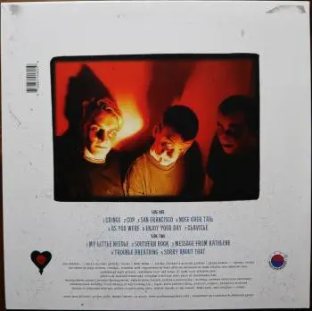 <u>PRESSING INFO</u><br><table class=inf_press><tbody><tr class=inf_info><td class=inf_title>Album:</td><td class=inf_info> Goddamnit Redux on Random Colour 'Maroon with Rainbow Flecks' (Retail Exclusive)  </td></tr>
    <td class=inf_title>Pressing:</td><td> Eighteenth Pressing /500  </td></tr>
    <td class=inf_title>Release Date:</td><td> Mar. 1st 2022  </td></tr>
    <td class=inf_title>Album Pressed:</td><td> 2022  </td></tr>
    <td class=inf_title>Label:</td><td> Asianman Records AM-160  </td></tr>
    <td class=inf_title>Insert:</td><td> Double Sided Glossy  </td></tr>
    <td class=inf_title>Barcode:</td><td> 6 12851-01601 9  </td></tr>
    <td class=inf_title>Side A Matrix:</td><td> [etched] AM-160-A S-65748 [stamped] GOLDEN  </td></tr>
    <td class=inf_title>Side B Matrix:</td><td> [etched] AM-160-B S-65749 [stamped] GOLDEN  </td></tr>
    <td class=inf_title>&nbsp;</td><td> <a href=https://www.discogs.com/release/22437724-Alkaline-Trio-Goddamnit target=_blank rel=noopener noreferrer>View This Release on Discogs</a>  </tr></tbody></table>
<br><u>PRICING</u><span class='less' style='padding-left: 8px; color: var(--font-colour_grey);'>(prices shown in USD)</span><br><table class='inf_press'><tbody><tr class='inf_info'>
            <td class='inf_title'>Last Sold:</td>
            <td>$25.00 (Jul 3, 2026)</td>
            </tr><tr class='inf_info'>
            <td class='inf_title'>History:</td>
            <td>
                <span class='price-low' title='Sold on Apr 27, 2023'>Low: <span class='price-value'>$14.99</span></span>
                <span class='price-separator'>|</span>
                <span class='price-avg'>Avg: <span class='price-value'>$21.07</span></span>
                <span class='price-separator'>|</span>
                <span class='price-high' title='Sold on Jan 26, 2025'>High: <span class='price-value'>$30.00</span></span>
            </td>
            </tr></tbody></table><br>    <br><br><u>TRACKLIST</u><br><table class='inf_tracks'><tbody><tr>
            <td class='inf_num'>A1</td>
            <td class='inf_trk'>Cringe</td>
            <td class='inf_len'>2:23</td>
            <td><a href='#' class='lyric-link' data-album-code='gd' data-song-title='Cringe'>Lyrics</a></td></tr><tr>
            <td class='inf_num'>A2</td>
            <td class='inf_trk'>Cop</td>
            <td class='inf_len'>2:18</td>
            <td><a href='#' class='lyric-link' data-album-code='gd' data-song-title='Cop'>Lyrics</a></td></tr><tr>
            <td class='inf_num'>A3</td>
            <td class='inf_trk'>San Francisco</td>
            <td class='inf_len'>3:52</td>
            <td><a href='#' class='lyric-link' data-album-code='gd' data-song-title='San Francisco'>Lyrics</a></td></tr><tr>
            <td class='inf_num'>A4</td>
            <td class='inf_trk'>Nose Over Tail</td>
            <td class='inf_len'>2:37</td>
            <td><a href='#' class='lyric-link' data-album-code='gd' data-song-title='Nose Over Tail'>Lyrics</a></td></tr><tr>
            <td class='inf_num'>A5</td>
            <td class='inf_trk'>As You Were</td>
            <td class='inf_len'>2:11</td>
            <td><a href='#' class='lyric-link' data-album-code='gd' data-song-title='As You Were'>Lyrics</a></td></tr><tr>
            <td class='inf_num'>A6</td>
            <td class='inf_trk'>Enjoy Your Day</td>
            <td class='inf_len'>2:17</td>
            <td><a href='#' class='lyric-link' data-album-code='gd' data-song-title='Enjoy Your Day'>Lyrics</a></td></tr><tr>
            <td class='inf_num'>A7</td>
            <td class='inf_trk'>Clavicle</td>
            <td class='inf_len'>2:28</td>
            <td><a href='#' class='lyric-link' data-album-code='gd' data-song-title='Clavicle'>Lyrics</a></td></tr><tr>
            <td class='inf_num'>B1</td>
            <td class='inf_trk'>My Little Needle</td>
            <td class='inf_len'>3:01</td>
            <td><a href='#' class='lyric-link' data-album-code='gd' data-song-title='My Little Needle'>Lyrics</a></td></tr><tr>
            <td class='inf_num'>B2</td>
            <td class='inf_trk'>Southern Rock</td>
            <td class='inf_len'>3:05</td>
            <td><a href='#' class='lyric-link' data-album-code='gd' data-song-title='Southern Rock'>Lyrics</a></td></tr><tr>
            <td class='inf_num'>B3</td>
            <td class='inf_trk'>Message From Kathlene</td>
            <td class='inf_len'>3:22</td>
            <td><a href='#' class='lyric-link' data-album-code='gd' data-song-title='Message From Kathlene'>Lyrics</a></td></tr><tr>
            <td class='inf_num'>B4</td>
            <td class='inf_trk'>Trouble Breathing</td>
            <td class='inf_len'>3:55</td>
            <td><a href='#' class='lyric-link' data-album-code='gd' data-song-title='Trouble Breathing'>Lyrics</a></td></tr><tr>
            <td class='inf_num'>B5</td>
            <td class='inf_trk'>Sorry About That</td>
            <td class='inf_len'>3:21</td>
            <td><a href='#' class='lyric-link' data-album-code='gd' data-song-title='Sorry About That'>Lyrics</a></td></tr></tbody></table><br><br>
    <u>NOTES</u><br> Thin white border around insert. Former DVD order form is now covered by Heart/Skull logos. Center labels are black Heart/Skull logos. The sleeve of this release has a flat finish, compared to previous pressings that had glossy features.
 - Back