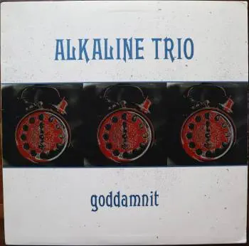 <u>PRESSING INFO</u><br><table class=inf_press><tbody><tr class=inf_info><td class=inf_title>Album:</td><td class=inf_info> Goddamnit Redux on Half Black / Half Red  </td></tr>
    <td class=inf_title>Pressing:</td><td> First Pressing /500  </td></tr>
    <td class=inf_title>Release Date:</td><td> Mar. 11th 2008  </td></tr>
    <td class=inf_title>Album Pressed:</td><td> 2008  </td></tr>
    <td class=inf_title>Label:</td><td> Asianman Records AM-160  </td></tr>
    <td class=inf_title>Insert:</td><td> Double Sided Glossy  </td></tr>
    <td class=inf_title>Barcode:</td><td> 6 12851-01601 9  </td></tr>
    <td class=inf_title>Side A Matrix:</td><td> 74940E1/B GOD  </td></tr>
    <td class=inf_title>Side B Matrix:</td><td> 74940E2/A DAMNIT!  </td></tr>
    <td class=inf_title>&nbsp;</td><td> <a href=https://www.discogs.com/release/1584606-Alkaline-Trio-Goddamnit target=_blank rel=noopener noreferrer>View This Release on Discogs</a>  </tr></tbody></table>
<br><u>PRICING</u><span class='less' style='padding-left: 8px; color: var(--font-colour_grey);'>(prices shown in USD)</span><br><table class='inf_press'><tbody><tr class='inf_info'>
            <td class='inf_title'>Last Sold:</td>
            <td>$49.99 (Mar 24, 2025)</td>
            </tr><tr class='inf_info'>
            <td class='inf_title'>History:</td>
            <td>
                <span class='price-low' title='Sold on Jan 30, 2017'>Low: <span class='price-value'>$15.00</span></span>
                <span class='price-separator'>|</span>
                <span class='price-avg'>Avg: <span class='price-value'>$34.98</span></span>
                <span class='price-separator'>|</span>
                <span class='price-high' title='Sold on Aug 30, 2023'>High: <span class='price-value'>$89.00</span></span>
            </td>
            </tr></tbody></table><br>    <br><br><u>TRACKLIST</u><br><table class='inf_tracks'><tbody><tr>
            <td class='inf_num'>A1</td>
            <td class='inf_trk'>Cringe</td>
            <td class='inf_len'>2:23</td>
            <td><a href='#' class='lyric-link' data-album-code='gd' data-song-title='Cringe'>Lyrics</a></td></tr><tr>
            <td class='inf_num'>A2</td>
            <td class='inf_trk'>Cop</td>
            <td class='inf_len'>2:18</td>
            <td><a href='#' class='lyric-link' data-album-code='gd' data-song-title='Cop'>Lyrics</a></td></tr><tr>
            <td class='inf_num'>A3</td>
            <td class='inf_trk'>San Francisco</td>
            <td class='inf_len'>3:52</td>
            <td><a href='#' class='lyric-link' data-album-code='gd' data-song-title='San Francisco'>Lyrics</a></td></tr><tr>
            <td class='inf_num'>A4</td>
            <td class='inf_trk'>Nose Over Tail</td>
            <td class='inf_len'>2:37</td>
            <td><a href='#' class='lyric-link' data-album-code='gd' data-song-title='Nose Over Tail'>Lyrics</a></td></tr><tr>
            <td class='inf_num'>A5</td>
            <td class='inf_trk'>As You Were</td>
            <td class='inf_len'>2:11</td>
            <td><a href='#' class='lyric-link' data-album-code='gd' data-song-title='As You Were'>Lyrics</a></td></tr><tr>
            <td class='inf_num'>A6</td>
            <td class='inf_trk'>Enjoy Your Day</td>
            <td class='inf_len'>2:17</td>
            <td><a href='#' class='lyric-link' data-album-code='gd' data-song-title='Enjoy Your Day'>Lyrics</a></td></tr><tr>
            <td class='inf_num'>A7</td>
            <td class='inf_trk'>Clavicle</td>
            <td class='inf_len'>2:28</td>
            <td><a href='#' class='lyric-link' data-album-code='gd' data-song-title='Clavicle'>Lyrics</a></td></tr><tr>
            <td class='inf_num'>B1</td>
            <td class='inf_trk'>My Little Needle</td>
            <td class='inf_len'>3:01</td>
            <td><a href='#' class='lyric-link' data-album-code='gd' data-song-title='My Little Needle'>Lyrics</a></td></tr><tr>
            <td class='inf_num'>B2</td>
            <td class='inf_trk'>Southern Rock</td>
            <td class='inf_len'>3:05</td>
            <td><a href='#' class='lyric-link' data-album-code='gd' data-song-title='Southern Rock'>Lyrics</a></td></tr><tr>
            <td class='inf_num'>B3</td>
            <td class='inf_trk'>Message From Kathlene</td>
            <td class='inf_len'>3:22</td>
            <td><a href='#' class='lyric-link' data-album-code='gd' data-song-title='Message From Kathlene'>Lyrics</a></td></tr><tr>
            <td class='inf_num'>B4</td>
            <td class='inf_trk'>Trouble Breathing</td>
            <td class='inf_len'>3:55</td>
            <td><a href='#' class='lyric-link' data-album-code='gd' data-song-title='Trouble Breathing'>Lyrics</a></td></tr><tr>
            <td class='inf_num'>B5</td>
            <td class='inf_trk'>Sorry About That</td>
            <td class='inf_len'>3:21</td>
            <td><a href='#' class='lyric-link' data-album-code='gd' data-song-title='Sorry About That'>Lyrics</a></td></tr></tbody></table><br><br>
    <u>NOTES</u><br> This 1st pressing has a matte cover but the lettering and clocks on the front, as well as the track titles and Heart & Skull logo on the back, have a glossy finish.
 - Cover