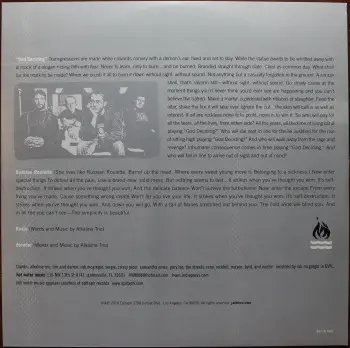 <u>PRESSING INFO</u><br><table class=inf_press><tbody><tr class=inf_info><td class=inf_title>Album:</td><td class=inf_info> Hot Water Music Split on Coke Bottle Clear (Newbury Comics Exclusive)  </td></tr>
    <td class=inf_title>Pressing:</td><td> Ninth Pressing /500  </td></tr>
    <td class=inf_title>Release Date:</td><td> Apr. 7th 2023  </td></tr>
    <td class=inf_title>Album Pressed:</td><td> 2023  </td></tr>
    <td class=inf_title>Label:</td><td> Jade Tree Records JT1067 82119-1  </td></tr>
    <td class=inf_title>Insert:</td><td> Printed Glossy Inner Sleeve  </td></tr>
    <td class=inf_title>Barcode:</td><td> 0 45778-21191 3  </td></tr>
    <td class=inf_title>Side A Matrix:</td><td> EPTÂ·82119Â·1Â·A SAFF  </td></tr>
    <td class=inf_title>Side B Matrix:</td><td> EPTÂ·82119Â·1Â·B SAFF  </td></tr>
    <td class=inf_title>&nbsp;</td><td> <a href=https://www.discogs.com/release/26730758 target=_blank rel=noopener noreferrer>View This Release on Discogs</a>  </tr></tbody></table>
<br><u>PRICING</u><span class='less' style='padding-left: 8px; color: var(--font-colour_grey);'>(prices shown in USD)</span><br><table class='inf_press'><tbody><tr class='inf_info'>
            <td class='inf_title'>Last Sold:</td>
            <td>$10.00 (Jun 29, 2026)</td>
            </tr><tr class='inf_info'>
            <td class='inf_title'>History:</td>
            <td>
                <span class='price-low' title='Sold on Jun 29, 2026'>Low: <span class='price-value'>$10.00</span></span>
                <span class='price-separator'>|</span>
                <span class='price-avg'>Avg: <span class='price-value'>$16.20</span></span>
                <span class='price-separator'>|</span>
                <span class='price-high' title='Sold on Jul 21, 2024'>High: <span class='price-value'>$30.00</span></span>
            </td>
            </tr></tbody></table><br>    <br><br><u>TRACKLIST</u><br><table class='inf_tracks'><tbody><tr>
            <td class='inf_num'>A1</td>
            <td class='inf_trk'>Alkaline Trio - Queen Of Pain</td>
            <td class='inf_len'>3:57</td>
            <td><a href='#' class='lyric-link' data-album-code='splits' data-song-title='Alkaline Trio - Queen Of Pain'>Lyrics</a></td></tr><tr>
            <td class='inf_num'>A2</td>
            <td class='inf_trk'>Alkaline Trio - While You’re Waiting</td>
            <td class='inf_len'>4:07</td>
            <td><a href='#' class='lyric-link' data-album-code='splits' data-song-title='Alkaline Trio - While You’re Waiting'>Lyrics</a></td></tr><tr>
            <td class='inf_num'>A3</td>
            <td class='inf_trk'>Alkaline Trio - Rooftops</td>
            <td class='inf_len'>2:15</td>
            <td><a href='#' class='lyric-link' data-album-code='splits' data-song-title='Alkaline Trio - Rooftops'>Lyrics</a></td></tr><tr>
            <td class='inf_num'>B1</td>
            <td class='inf_trk'>Hot Water Music - God Deciding</td>
            <td class='inf_len'>2:37</td>
            <td><a href='#' class='lyric-link' data-album-code='splits' data-song-title='Hot Water Music - God Deciding'>Lyrics</a></td></tr><tr>
            <td class='inf_num'>B2</td>
            <td class='inf_trk'>Hot Water Music - Russian Roulette</td>
            <td class='inf_len'>3:25</td>
            <td><a href='#' class='lyric-link' data-album-code='splits' data-song-title='Hot Water Music - Russian Roulette'>Lyrics</a></td></tr><tr>
            <td class='inf_num'>B3</td>
            <td class='inf_trk'>Hot Water Music - Radio</td>
            <td class='inf_len'>4:12</td>
            <td><a href='#' class='lyric-link' data-album-code='splits' data-song-title='Hot Water Music - Radio'>Lyrics</a></td></tr><tr>
            <td class='inf_num'>B4</td>
            <td class='inf_trk'>Hot Water Music - Bleeder</td>
            <td class='inf_len'>3:13</td>
            <td><a href='#' class='lyric-link' data-album-code='splits' data-song-title='Hot Water Music - Bleeder'>Lyrics</a></td></tr></tbody></table><br><br>
    <u>NOTES</u><br> Printed inner sleeve (Heavier cardstock and slightly glossier finish compared to 1st presses)
 - Sleeve2