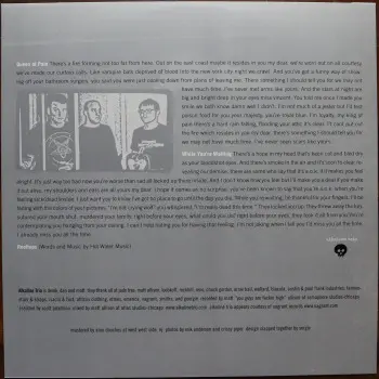 <u>PRESSING INFO</u><br><table class=inf_press><tbody><tr class=inf_info><td class=inf_title>Album:</td><td class=inf_info> Hot Water Music Split on Hot Pink (Urban Outfitters Exclusive)  </td></tr>
    <td class=inf_title>Pressing:</td><td> Eighth Pressing /2000  </td></tr>
    <td class=inf_title>Release Date:</td><td> Jan. 27th 2023  </td></tr>
    <td class=inf_title>Album Pressed:</td><td> 2023  </td></tr>
    <td class=inf_title>Label:</td><td> Jade Tree Records JT1067 82119-1  </td></tr>
    <td class=inf_title>Insert:</td><td> Printed Glossy Inner Sleeve  </td></tr>
    <td class=inf_title>Barcode:</td><td> 0 45778-21191 3  </td></tr>
    <td class=inf_title>Side A Matrix:</td><td> EPTÂ·82119Â·1Â·A SAFF  </td></tr>
    <td class=inf_title>Side B Matrix:</td><td> EPTÂ·82119Â·1Â·B SAFF  </td></tr>
    <td class=inf_title>&nbsp;</td><td> <a href=https://www.discogs.com/release/25981831 target=_blank rel=noopener noreferrer>View This Release on Discogs</a>  </tr></tbody></table>
<br><u>PRICING</u><span class='less' style='padding-left: 8px; color: var(--font-colour_grey);'>(prices shown in USD)</span><br><table class='inf_press'><tbody><tr class='inf_info'>
            <td class='inf_title'>Last Sold:</td>
            <td>$23.76 (May 22, 2026)</td>
            </tr><tr class='inf_info'>
            <td class='inf_title'>History:</td>
            <td>
                <span class='price-low' title='Sold on Sep 5, 2024'>Low: <span class='price-value'>$6.00</span></span>
                <span class='price-separator'>|</span>
                <span class='price-avg'>Avg: <span class='price-value'>$14.50</span></span>
                <span class='price-separator'>|</span>
                <span class='price-high' title='€37.99 · Sold on Feb 26, 2025'>High: <span class='price-value'>$43.27</span></span>
            </td>
            </tr></tbody></table><br>    <br><br><u>TRACKLIST</u><br><table class='inf_tracks'><tbody><tr>
            <td class='inf_num'>A1</td>
            <td class='inf_trk'>Alkaline Trio - Queen Of Pain</td>
            <td class='inf_len'>3:57</td>
            <td><a href='#' class='lyric-link' data-album-code='splits' data-song-title='Alkaline Trio - Queen Of Pain'>Lyrics</a></td></tr><tr>
            <td class='inf_num'>A2</td>
            <td class='inf_trk'>Alkaline Trio - While You’re Waiting</td>
            <td class='inf_len'>4:07</td>
            <td><a href='#' class='lyric-link' data-album-code='splits' data-song-title='Alkaline Trio - While You’re Waiting'>Lyrics</a></td></tr><tr>
            <td class='inf_num'>A3</td>
            <td class='inf_trk'>Alkaline Trio - Rooftops</td>
            <td class='inf_len'>2:15</td>
            <td><a href='#' class='lyric-link' data-album-code='splits' data-song-title='Alkaline Trio - Rooftops'>Lyrics</a></td></tr><tr>
            <td class='inf_num'>B1</td>
            <td class='inf_trk'>Hot Water Music - God Deciding</td>
            <td class='inf_len'>2:37</td>
            <td><a href='#' class='lyric-link' data-album-code='splits' data-song-title='Hot Water Music - God Deciding'>Lyrics</a></td></tr><tr>
            <td class='inf_num'>B2</td>
            <td class='inf_trk'>Hot Water Music - Russian Roulette</td>
            <td class='inf_len'>3:25</td>
            <td><a href='#' class='lyric-link' data-album-code='splits' data-song-title='Hot Water Music - Russian Roulette'>Lyrics</a></td></tr><tr>
            <td class='inf_num'>B3</td>
            <td class='inf_trk'>Hot Water Music - Radio</td>
            <td class='inf_len'>4:12</td>
            <td><a href='#' class='lyric-link' data-album-code='splits' data-song-title='Hot Water Music - Radio'>Lyrics</a></td></tr><tr>
            <td class='inf_num'>B4</td>
            <td class='inf_trk'>Hot Water Music - Bleeder</td>
            <td class='inf_len'>3:13</td>
            <td><a href='#' class='lyric-link' data-album-code='splits' data-song-title='Hot Water Music - Bleeder'>Lyrics</a></td></tr></tbody></table><br><br>
    <u>NOTES</u><br> Printed inner sleeve (Heavier cardstock and slightly glossier finish compared to 1st presses)
 - Sleeve