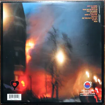 <u>PRESSING INFO</u><br><table class=inf_press><tbody><tr class=inf_info><td class=inf_title>Album:</td><td class=inf_info> Maybe I'll Catch Fire on 180g Black  </td></tr>
    <td class=inf_title>Pressing:</td><td> Eleventh Pressing /500  </td></tr>
    <td class=inf_title>Release Date:</td><td> 2020  </td></tr>
    <td class=inf_title>Album Pressed:</td><td> 2020  </td></tr>
    <td class=inf_title>Label:</td><td> Asianman Records AM 055  </td></tr>
    <td class=inf_title>Insert:</td><td> Single Sided Glossy*  </td></tr>
    <td class=inf_title>Barcode:</td><td> 6 12851-0055-1 8  </td></tr>
    <td class=inf_title>Side A Matrix:</td><td> 1089-AM055- 1 A 5 S-65692  </td></tr>
    <td class=inf_title>Side B Matrix:</td><td> 7689-AM055-1(B) S-68693  </td></tr>
    <td class=inf_title>&nbsp;</td><td> <a href=https://www.discogs.com/release/19458892 target=_blank rel=noopener noreferrer>View This Release on Discogs</a>  </tr></tbody></table>
    <br><br><u>TRACKLIST</u><br><table class='inf_tracks'><tbody><tr>
            <td class='inf_num'>A1</td>
            <td class='inf_trk'>Keep ’Em Coming</td>
            <td class='inf_len'>4:10</td>
            <td><a href='#' class='lyric-link' data-album-code='micf' data-song-title='Keep ’Em Coming'>Lyrics</a></td></tr><tr>
            <td class='inf_num'>A2</td>
            <td class='inf_trk'>Madam Me</td>
            <td class='inf_len'>2:59</td>
            <td><a href='#' class='lyric-link' data-album-code='micf' data-song-title='Madam Me'>Lyrics</a></td></tr><tr>
            <td class='inf_num'>A3</td>
            <td class='inf_trk'>You’ve Got So Far To Go</td>
            <td class='inf_len'>3:14</td>
            <td><a href='#' class='lyric-link' data-album-code='micf' data-song-title='You’ve Got So Far To Go'>Lyrics</a></td></tr><tr>
            <td class='inf_num'>A4</td>
            <td class='inf_trk'>Fuck You Aurora</td>
            <td class='inf_len'>4:49</td>
            <td><a href='#' class='lyric-link' data-album-code='micf' data-song-title='Fuck You Aurora'>Lyrics</a></td></tr><tr>
            <td class='inf_num'>A5</td>
            <td class='inf_trk'>Sleepyhead</td>
            <td class='inf_len'>3:56</td>
            <td><a href='#' class='lyric-link' data-album-code='micf' data-song-title='Sleepyhead'>Lyrics</a></td></tr><tr>
            <td class='inf_num'>B1</td>
            <td class='inf_trk'>Maybe I’ll Catch Fire</td>
            <td class='inf_len'>3:07</td>
            <td><a href='#' class='lyric-link' data-album-code='micf' data-song-title='Maybe I’ll Catch Fire'>Lyrics</a></td></tr><tr>
            <td class='inf_num'>B2</td>
            <td class='inf_trk'>Tuck Me In</td>
            <td class='inf_len'>2:39</td>
            <td><a href='#' class='lyric-link' data-album-code='micf' data-song-title='Tuck Me In'>Lyrics</a></td></tr><tr>
            <td class='inf_num'>B3</td>
            <td class='inf_trk'>She Took Him To The Lake</td>
            <td class='inf_len'>2:40</td>
            <td><a href='#' class='lyric-link' data-album-code='micf' data-song-title='She Took Him To The Lake'>Lyrics</a></td></tr><tr>
            <td class='inf_num'>B4</td>
            <td class='inf_trk'>5-3-10-4</td>
            <td class='inf_len'>2:56</td>
            <td><a href='#' class='lyric-link' data-album-code='micf' data-song-title='5-3-10-4'>Lyrics</a></td></tr><tr>
            <td class='inf_num'>B5</td>
            <td class='inf_trk'>Radio</td>
            <td class='inf_len'>4:41</td>
            <td><a href='#' class='lyric-link' data-album-code='micf' data-song-title='Radio'>Lyrics</a></td></tr></tbody></table><br><br>
    <u>NOTES</u><br> I don't have a definitive conclusion about the insert of this pressing. I have seen a couple copies with Double Sided Glossy inserts, but more with Single Sided Glossy inserts. I bought mine second-hand and have reached out to a few people who bought their copy directly from AMR in 2020. The replies have me leaning more towards the Single Sided Glossy inserts being the correct insert for this pressing.
 - Back