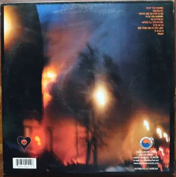 <u>PRESSING INFO</u><br><table class=inf_press><tbody><tr class=inf_info><td class=inf_title>Album:</td><td class=inf_info> Maybe I'll Catch Fire on Black with Orange Labels  </td></tr>
    <td class=inf_title>Pressing:</td><td> First Pressing /1000  </td></tr>
    <td class=inf_title>Release Date:</td><td> 2000  </td></tr>
    <td class=inf_title>Album Pressed:</td><td> 2000  </td></tr>
    <td class=inf_title>Label:</td><td> Asianman Records AM 055  </td></tr>
    <td class=inf_title>Insert:</td><td> Double Sided Glossy  </td></tr>
    <td class=inf_title>Barcode:</td><td> 6 12851-0055-1 8  </td></tr>
    <td class=inf_title>Side A Matrix:</td><td> AM-055-A L-52603 GOLDEN  </td></tr>
    <td class=inf_title>Side B Matrix:</td><td> AM-055-B L-52603X GOLDEN  </td></tr>
    <td class=inf_title>&nbsp;</td><td> <a href=https://www.discogs.com/release/15142545 target=_blank rel=noopener noreferrer>View This Release on Discogs</a>  </tr></tbody></table>
<br><u>PRICING</u><span class='less' style='padding-left: 8px; color: var(--font-colour_grey);'>(prices shown in USD)</span><br><table class='inf_press'><tbody><tr class='inf_info'>
            <td class='inf_title'>Last Sold:</td>
            <td>$59.90 (Jan 23, 2026)</td>
            </tr><tr class='inf_info'>
            <td class='inf_title'>History:</td>
            <td>
                <span class='price-low' title='Sold on Nov 15, 2021'>Low: <span class='price-value'>$35.00</span></span>
                <span class='price-separator'>|</span>
                <span class='price-avg'>Avg: <span class='price-value'>$53.71</span></span>
                <span class='price-separator'>|</span>
                <span class='price-high' title='Sold on Mar 4, 2021'>High: <span class='price-value'>$68.00</span></span>
            </td>
            </tr></tbody></table><br>    <br><br><u>TRACKLIST</u><br><table class='inf_tracks'><tbody><tr>
            <td class='inf_num'>A1</td>
            <td class='inf_trk'>Keep ’Em Coming</td>
            <td class='inf_len'>4:10</td>
            <td><a href='#' class='lyric-link' data-album-code='micf' data-song-title='Keep ’Em Coming'>Lyrics</a></td></tr><tr>
            <td class='inf_num'>A2</td>
            <td class='inf_trk'>Madam Me</td>
            <td class='inf_len'>2:59</td>
            <td><a href='#' class='lyric-link' data-album-code='micf' data-song-title='Madam Me'>Lyrics</a></td></tr><tr>
            <td class='inf_num'>A3</td>
            <td class='inf_trk'>You’ve Got So Far To Go</td>
            <td class='inf_len'>3:14</td>
            <td><a href='#' class='lyric-link' data-album-code='micf' data-song-title='You’ve Got So Far To Go'>Lyrics</a></td></tr><tr>
            <td class='inf_num'>A4</td>
            <td class='inf_trk'>Fuck You Aurora</td>
            <td class='inf_len'>4:49</td>
            <td><a href='#' class='lyric-link' data-album-code='micf' data-song-title='Fuck You Aurora'>Lyrics</a></td></tr><tr>
            <td class='inf_num'>A5</td>
            <td class='inf_trk'>Sleepyhead</td>
            <td class='inf_len'>3:56</td>
            <td><a href='#' class='lyric-link' data-album-code='micf' data-song-title='Sleepyhead'>Lyrics</a></td></tr><tr>
            <td class='inf_num'>B1</td>
            <td class='inf_trk'>Maybe I’ll Catch Fire</td>
            <td class='inf_len'>3:07</td>
            <td><a href='#' class='lyric-link' data-album-code='micf' data-song-title='Maybe I’ll Catch Fire'>Lyrics</a></td></tr><tr>
            <td class='inf_num'>B2</td>
            <td class='inf_trk'>Tuck Me In</td>
            <td class='inf_len'>2:39</td>
            <td><a href='#' class='lyric-link' data-album-code='micf' data-song-title='Tuck Me In'>Lyrics</a></td></tr><tr>
            <td class='inf_num'>B3</td>
            <td class='inf_trk'>She Took Him To The Lake</td>
            <td class='inf_len'>2:40</td>
            <td><a href='#' class='lyric-link' data-album-code='micf' data-song-title='She Took Him To The Lake'>Lyrics</a></td></tr><tr>
            <td class='inf_num'>B4</td>
            <td class='inf_trk'>5-3-10-4</td>
            <td class='inf_len'>2:56</td>
            <td><a href='#' class='lyric-link' data-album-code='micf' data-song-title='5-3-10-4'>Lyrics</a></td></tr><tr>
            <td class='inf_num'>B5</td>
            <td class='inf_trk'>Radio</td>
            <td class='inf_len'>4:41</td>
            <td><a href='#' class='lyric-link' data-album-code='micf' data-song-title='Radio'>Lyrics</a></td></tr></tbody></table><br><br>
    <u>NOTES</u><br> The jacket of all first pressings have no match sticks on the back beside the track listing.
 - Back