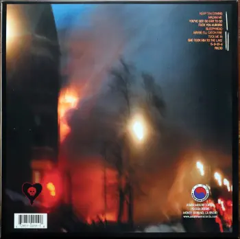 <u>PRESSING INFO</u><br><table class=inf_press><tbody><tr class=inf_info><td class=inf_title>Album:</td><td class=inf_info> Maybe I'll Catch Fire on Random Colour 'Lilac'  </td></tr>
    <td class=inf_title>Pressing:</td><td> Eighteenth Pressing /1000  </td></tr>
    <td class=inf_title>Release Date:</td><td> Aug. 1st 2023  </td></tr>
    <td class=inf_title>Album Pressed:</td><td> 2023  </td></tr>
    <td class=inf_title>Label:</td><td> Asianman Records AM 055  </td></tr>
    <td class=inf_title>Insert:</td><td> Single Sided Glossy  </td></tr>
    <td class=inf_title>Barcode:</td><td> 6 12851-0055-1 8  </td></tr>
    <td class=inf_title>Side A Matrix:</td><td> 1089-AM055- 1 A 5 S-65692  </td></tr>
    <td class=inf_title>Side B Matrix:</td><td> 7689-AM055-1(B) S-68693  </td></tr>
    <td class=inf_title>&nbsp;</td><td> <a href=https://www.discogs.com/release/27941538 target=_blank rel=noopener noreferrer>View This Release on Discogs</a>  </tr></tbody></table>
<br><u>PRICING</u><span class='less' style='padding-left: 8px; color: var(--font-colour_grey);'>(prices shown in USD)</span><br><table class='inf_press'><tbody><tr class='inf_info'>
            <td class='inf_title'>Last Sold:</td>
            <td>$28.00 (Jun 18, 2026)</td>
            </tr><tr class='inf_info'>
            <td class='inf_title'>History:</td>
            <td>
                <span class='price-low' title='Sold on Apr 22, 2025'>Low: <span class='price-value'>$19.79</span></span>
                <span class='price-separator'>|</span>
                <span class='price-avg'>Avg: <span class='price-value'>$26.34</span></span>
                <span class='price-separator'>|</span>
                <span class='price-high' title='Sold on Apr 4, 2026'>High: <span class='price-value'>$44.00</span></span>
            </td>
            </tr></tbody></table><br>    <br><br><u>TRACKLIST</u><br><table class='inf_tracks'><tbody><tr>
            <td class='inf_num'>A1</td>
            <td class='inf_trk'>Keep ’Em Coming</td>
            <td class='inf_len'>4:10</td>
            <td><a href='#' class='lyric-link' data-album-code='micf' data-song-title='Keep ’Em Coming'>Lyrics</a></td></tr><tr>
            <td class='inf_num'>A2</td>
            <td class='inf_trk'>Madam Me</td>
            <td class='inf_len'>2:59</td>
            <td><a href='#' class='lyric-link' data-album-code='micf' data-song-title='Madam Me'>Lyrics</a></td></tr><tr>
            <td class='inf_num'>A3</td>
            <td class='inf_trk'>You’ve Got So Far To Go</td>
            <td class='inf_len'>3:14</td>
            <td><a href='#' class='lyric-link' data-album-code='micf' data-song-title='You’ve Got So Far To Go'>Lyrics</a></td></tr><tr>
            <td class='inf_num'>A4</td>
            <td class='inf_trk'>Fuck You Aurora</td>
            <td class='inf_len'>4:49</td>
            <td><a href='#' class='lyric-link' data-album-code='micf' data-song-title='Fuck You Aurora'>Lyrics</a></td></tr><tr>
            <td class='inf_num'>A5</td>
            <td class='inf_trk'>Sleepyhead</td>
            <td class='inf_len'>3:56</td>
            <td><a href='#' class='lyric-link' data-album-code='micf' data-song-title='Sleepyhead'>Lyrics</a></td></tr><tr>
            <td class='inf_num'>B1</td>
            <td class='inf_trk'>Maybe I’ll Catch Fire</td>
            <td class='inf_len'>3:07</td>
            <td><a href='#' class='lyric-link' data-album-code='micf' data-song-title='Maybe I’ll Catch Fire'>Lyrics</a></td></tr><tr>
            <td class='inf_num'>B2</td>
            <td class='inf_trk'>Tuck Me In</td>
            <td class='inf_len'>2:39</td>
            <td><a href='#' class='lyric-link' data-album-code='micf' data-song-title='Tuck Me In'>Lyrics</a></td></tr><tr>
            <td class='inf_num'>B3</td>
            <td class='inf_trk'>She Took Him To The Lake</td>
            <td class='inf_len'>2:40</td>
            <td><a href='#' class='lyric-link' data-album-code='micf' data-song-title='She Took Him To The Lake'>Lyrics</a></td></tr><tr>
            <td class='inf_num'>B4</td>
            <td class='inf_trk'>5-3-10-4</td>
            <td class='inf_len'>2:56</td>
            <td><a href='#' class='lyric-link' data-album-code='micf' data-song-title='5-3-10-4'>Lyrics</a></td></tr><tr>
            <td class='inf_num'>B5</td>
            <td class='inf_trk'>Radio</td>
            <td class='inf_len'>4:41</td>
            <td><a href='#' class='lyric-link' data-album-code='micf' data-song-title='Radio'>Lyrics</a></td></tr></tbody></table><br><br>
    <u>NOTES</u><br> Put up for sale on May 7th 2025 by Banquet Records in the UK, and sold as 'Lilac' coloured vinyl, this colour is very similar to the Jawbreaker Goddamnit vinyl. It is unknown if this is a new pressing, a random colour, or something else. The insert is Single Sided Glossy, which hasn't been seen since the 'Clear Orange' 2021 pressing. I'm putting it here for now.
 - Back