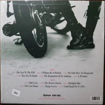 <u>PRESSING INFO</u><br><table class=inf_press><tbody><tr class=inf_info><td class=inf_title>Album:</td><td class=inf_info> My Shame Is True on US Black  </td></tr>
    <td class=inf_title>Pressing:</td><td> Second Pressing /??  </td></tr>
    <td class=inf_title>Release Date:</td><td> July 2022  </td></tr>
    <td class=inf_title>Album Pressed:</td><td> 2022  </td></tr>
    <td class=inf_title>Label:</td><td> Heart&Skull/Epitaph Records 87243-1  </td></tr>
    <td class=inf_title>Insert:</td><td> Double Sided Glossy  </td></tr>
    <td class=inf_title>Barcode:</td><td> 0 45778-72431 4  </td></tr>
    <td class=inf_title>Side A Matrix:</td><td> 1D-93597 / 87243-1-A 235839E1/A  </td></tr>
    <td class=inf_title>Side B Matrix:</td><td> 1D-93597 / 87243-1-B 235839E2/A  </td></tr>
    <td class=inf_title>&nbsp;</td><td> <a href=https://www.discogs.com/release/24082532 target=_blank rel=noopener noreferrer>View This Release on Discogs</a>  </tr></tbody></table>
<br><u>PRICING</u><span class='less' style='padding-left: 8px; color: var(--font-colour_grey);'>(prices shown in USD)</span><br><table class='inf_press'><tbody><tr class='inf_info'>
            <td class='inf_title'>Last Sold:</td>
            <td>$20.00 (Apr 9, 2026)</td>
            </tr><tr class='inf_info'>
            <td class='inf_title'>History:</td>
            <td>
                <span class='price-low' title='Sold on Jan 9, 2024'>Low: <span class='price-value'>$15.00</span></span>
                <span class='price-separator'>|</span>
                <span class='price-avg'>Avg: <span class='price-value'>$22.70</span></span>
                <span class='price-separator'>|</span>
                <span class='price-high' title='€25.69 · Sold on Oct 31, 2022'>High: <span class='price-value'>$29.26</span></span>
            </td>
            </tr></tbody></table><br>    <br><br><u>TRACKLIST</u><br><table class='inf_tracks'><tbody><tr>
            <td class='inf_num'>A1</td>
            <td class='inf_trk'>She Lied To The FBI</td>
            <td class='inf_len'>2:49</td>
            <td><a href='#' class='lyric-link' data-album-code='msit' data-song-title='She Lied To The FBI'>Lyrics</a></td></tr><tr>
            <td class='inf_num'>A2</td>
            <td class='inf_trk'>I Wanna Be A Warhol</td>
            <td class='inf_len'>3:07</td>
            <td><a href='#' class='lyric-link' data-album-code='msit' data-song-title='I Wanna Be A Warhol'>Lyrics</a></td></tr><tr>
            <td class='inf_num'>A3</td>
            <td class='inf_trk'>I’m Only Here To Disappoint</td>
            <td class='inf_len'>2:46</td>
            <td><a href='#' class='lyric-link' data-album-code='msit' data-song-title='I’m Only Here To Disappoint'>Lyrics</a></td></tr><tr>
            <td class='inf_num'>A4</td>
            <td class='inf_trk'>Kiss You To Death</td>
            <td class='inf_len'>3:21</td>
            <td><a href='#' class='lyric-link' data-album-code='msit' data-song-title='Kiss You To Death'>Lyrics</a></td></tr><tr>
            <td class='inf_num'>A5</td>
            <td class='inf_trk'>The Temptation Of St. Anthony</td>
            <td class='inf_len'>3:35</td>
            <td><a href='#' class='lyric-link' data-album-code='msit' data-song-title='The Temptation Of St. Anthony'>Lyrics</a></td></tr><tr>
            <td class='inf_num'>A6</td>
            <td class='inf_trk'>I, Pessimist</td>
            <td class='inf_len'>2:11</td>
            <td><a href='#' class='lyric-link' data-album-code='msit' data-song-title='I, Pessimist'>Lyrics</a></td></tr><tr>
            <td class='inf_num'>B1</td>
            <td class='inf_trk'>Only Love</td>
            <td class='inf_len'>4:36</td>
            <td><a href='#' class='lyric-link' data-album-code='msit' data-song-title='Only Love'>Lyrics</a></td></tr><tr>
            <td class='inf_num'>B2</td>
            <td class='inf_trk'>The Torture Doctor</td>
            <td class='inf_len'>3:38</td>
            <td><a href='#' class='lyric-link' data-album-code='msit' data-song-title='The Torture Doctor'>Lyrics</a></td></tr><tr>
            <td class='inf_num'>B3</td>
            <td class='inf_trk'>Midnight Blue</td>
            <td class='inf_len'>2:45</td>
            <td><a href='#' class='lyric-link' data-album-code='msit' data-song-title='Midnight Blue'>Lyrics</a></td></tr><tr>
            <td class='inf_num'>B4</td>
            <td class='inf_trk'>One Last Dance</td>
            <td class='inf_len'>3:29</td>
            <td><a href='#' class='lyric-link' data-album-code='msit' data-song-title='One Last Dance'>Lyrics</a></td></tr><tr>
            <td class='inf_num'>B5</td>
            <td class='inf_trk'>Young Lovers</td>
            <td class='inf_len'>3:31</td>
            <td><a href='#' class='lyric-link' data-album-code='msit' data-song-title='Young Lovers'>Lyrics</a></td></tr><tr>
            <td class='inf_num'>B6</td>
            <td class='inf_trk'>Until Death Do Us Part</td>
            <td class='inf_len'>4:11</td>
            <td><a href='#' class='lyric-link' data-album-code='msit' data-song-title='Until Death Do Us Part'>Lyrics</a></td></tr></tbody></table><br><br>
    <u>NOTES</u><br> Printed inner sleeve (Heavier cardstock and slightly glossier finish compared to 1st presses)
 - Back