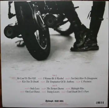 <u>PRESSING INFO</u><br><table class=inf_press><tbody><tr class=inf_info><td class=inf_title>Album:</td><td class=inf_info> My Shame Is True on Pink Marble (Film Residue)  </td></tr>
    <td class=inf_title>Pressing:</td><td> First Pressing /1000  </td></tr>
    <td class=inf_title>Release Date:</td><td> Apr. 2nd 2013  </td></tr>
    <td class=inf_title>Album Pressed:</td><td> 2013  </td></tr>
    <td class=inf_title>Label:</td><td> Heart&Skull/Epitaph Records 87243-1  </td></tr>
    <td class=inf_title>Insert:</td><td> Printed Inner Matte Sleeve  </td></tr>
    <td class=inf_title>Barcode:</td><td> 0 45778-72431 4  </td></tr>
    <td class=inf_title>Side A Matrix:</td><td> 87243-A  </td></tr>
    <td class=inf_title>Side B Matrix:</td><td> 87243-B  </td></tr>
    <td class=inf_title>&nbsp;</td><td> <a href=https://www.discogs.com/release/4430316 target=_blank rel=noopener noreferrer>View This Release on Discogs</a>  </tr></tbody></table>
<br><u>PRICING</u><span class='less' style='padding-left: 8px; color: var(--font-colour_grey);'>(prices shown in USD)</span><br><table class='inf_press'><tbody><tr class='inf_info'>
            <td class='inf_title'>Last Sold:</td>
            <td>$75.00 (Jun 22, 2026)</td>
            </tr><tr class='inf_info'>
            <td class='inf_title'>History:</td>
            <td>
                <span class='price-low' title='Sold on Mar 13, 2019'>Low: <span class='price-value'>$32.00</span></span>
                <span class='price-separator'>|</span>
                <span class='price-avg'>Avg: <span class='price-value'>$54.86</span></span>
                <span class='price-separator'>|</span>
                <span class='price-high' title='Sold on Aug 26, 2023'>High: <span class='price-value'>$99.75</span></span>
            </td>
            </tr></tbody></table><br>    <br><br><u>TRACKLIST</u><br><table class='inf_tracks'><tbody><tr>
            <td class='inf_num'>A1</td>
            <td class='inf_trk'>She Lied To The FBI</td>
            <td class='inf_len'>2:49</td>
            <td><a href='#' class='lyric-link' data-album-code='msit' data-song-title='She Lied To The FBI'>Lyrics</a></td></tr><tr>
            <td class='inf_num'>A2</td>
            <td class='inf_trk'>I Wanna Be A Warhol</td>
            <td class='inf_len'>3:07</td>
            <td><a href='#' class='lyric-link' data-album-code='msit' data-song-title='I Wanna Be A Warhol'>Lyrics</a></td></tr><tr>
            <td class='inf_num'>A3</td>
            <td class='inf_trk'>I’m Only Here To Disappoint</td>
            <td class='inf_len'>2:46</td>
            <td><a href='#' class='lyric-link' data-album-code='msit' data-song-title='I’m Only Here To Disappoint'>Lyrics</a></td></tr><tr>
            <td class='inf_num'>A4</td>
            <td class='inf_trk'>Kiss You To Death</td>
            <td class='inf_len'>3:21</td>
            <td><a href='#' class='lyric-link' data-album-code='msit' data-song-title='Kiss You To Death'>Lyrics</a></td></tr><tr>
            <td class='inf_num'>A5</td>
            <td class='inf_trk'>The Temptation Of St. Anthony</td>
            <td class='inf_len'>3:35</td>
            <td><a href='#' class='lyric-link' data-album-code='msit' data-song-title='The Temptation Of St. Anthony'>Lyrics</a></td></tr><tr>
            <td class='inf_num'>A6</td>
            <td class='inf_trk'>I, Pessimist</td>
            <td class='inf_len'>2:11</td>
            <td><a href='#' class='lyric-link' data-album-code='msit' data-song-title='I, Pessimist'>Lyrics</a></td></tr><tr>
            <td class='inf_num'>B1</td>
            <td class='inf_trk'>Only Love</td>
            <td class='inf_len'>4:36</td>
            <td><a href='#' class='lyric-link' data-album-code='msit' data-song-title='Only Love'>Lyrics</a></td></tr><tr>
            <td class='inf_num'>B2</td>
            <td class='inf_trk'>The Torture Doctor</td>
            <td class='inf_len'>3:38</td>
            <td><a href='#' class='lyric-link' data-album-code='msit' data-song-title='The Torture Doctor'>Lyrics</a></td></tr><tr>
            <td class='inf_num'>B3</td>
            <td class='inf_trk'>Midnight Blue</td>
            <td class='inf_len'>2:45</td>
            <td><a href='#' class='lyric-link' data-album-code='msit' data-song-title='Midnight Blue'>Lyrics</a></td></tr><tr>
            <td class='inf_num'>B4</td>
            <td class='inf_trk'>One Last Dance</td>
            <td class='inf_len'>3:29</td>
            <td><a href='#' class='lyric-link' data-album-code='msit' data-song-title='One Last Dance'>Lyrics</a></td></tr><tr>
            <td class='inf_num'>B5</td>
            <td class='inf_trk'>Young Lovers</td>
            <td class='inf_len'>3:31</td>
            <td><a href='#' class='lyric-link' data-album-code='msit' data-song-title='Young Lovers'>Lyrics</a></td></tr><tr>
            <td class='inf_num'>B6</td>
            <td class='inf_trk'>Until Death Do Us Part</td>
            <td class='inf_len'>4:11</td>
            <td><a href='#' class='lyric-link' data-album-code='msit' data-song-title='Until Death Do Us Part'>Lyrics</a></td></tr></tbody></table><br><br>
    <u>NOTES</u><br> This is the original pressing on release of the Pink variant. Many copies came with a clear residue on the vinyl surface which affected a clean and clear payback. This is one of those copies. Matte finish printed inner sleeve.
 - Back