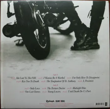 <u>PRESSING INFO</u><br><table class=inf_press><tbody><tr class=inf_info><td class=inf_title>Album:</td><td class=inf_info> My Shame Is True on UK Black  </td></tr>
    <td class=inf_title>Pressing:</td><td> First Pressing /??  </td></tr>
    <td class=inf_title>Release Date:</td><td> Apr. 2nd 2013  </td></tr>
    <td class=inf_title>Album Pressed:</td><td> 2013  </td></tr>
    <td class=inf_title>Label:</td><td> Heart&Skull/Epitaph Records 87243-1  </td></tr>
    <td class=inf_title>Insert:</td><td> Printed Matte Inner Sleeve  </td></tr>
    <td class=inf_title>Barcode:</td><td> 8 714092-72431 8  </td></tr>
    <td class=inf_title>Side A Matrix:</td><td> 95512 1A EPIT 7243-1  </td></tr>
    <td class=inf_title>Side B Matrix:</td><td> 95512 1B EPIT 7243-1  </td></tr>
    <td class=inf_title>&nbsp;</td><td> <a href=https://www.discogs.com/release/4442765 target=_blank rel=noopener noreferrer>View This Release on Discogs</a>  </tr></tbody></table>
<br><u>PRICING</u><span class='less' style='padding-left: 8px; color: var(--font-colour_grey);'>(prices shown in USD)</span><br><table class='inf_press'><tbody><tr class='inf_info'>
            <td class='inf_title'>Last Sold:</td>
            <td><span title='Sold for €10.00'>$11.39</span> (Oct 7, 2025)</td>
            </tr><tr class='inf_info'>
            <td class='inf_title'>History:</td>
            <td>
                <span class='price-low' title='€3.00 · Sold on Mar 9, 2020'>Low: <span class='price-value'>$3.42</span></span>
                <span class='price-separator'>|</span>
                <span class='price-avg'>Avg: <span class='price-value'>$23.30</span></span>
                <span class='price-separator'>|</span>
                <span class='price-high' title='€60.00 · Sold on May 6, 2023'>High: <span class='price-value'>$68.33</span></span>
            </td>
            </tr></tbody></table><br>    <br><br><u>TRACKLIST</u><br><table class='inf_tracks'><tbody><tr>
            <td class='inf_num'>A1</td>
            <td class='inf_trk'>She Lied To The FBI</td>
            <td class='inf_len'>2:49</td>
            <td><a href='#' class='lyric-link' data-album-code='msit' data-song-title='She Lied To The FBI'>Lyrics</a></td></tr><tr>
            <td class='inf_num'>A2</td>
            <td class='inf_trk'>I Wanna Be A Warhol</td>
            <td class='inf_len'>3:07</td>
            <td><a href='#' class='lyric-link' data-album-code='msit' data-song-title='I Wanna Be A Warhol'>Lyrics</a></td></tr><tr>
            <td class='inf_num'>A3</td>
            <td class='inf_trk'>I’m Only Here To Disappoint</td>
            <td class='inf_len'>2:46</td>
            <td><a href='#' class='lyric-link' data-album-code='msit' data-song-title='I’m Only Here To Disappoint'>Lyrics</a></td></tr><tr>
            <td class='inf_num'>A4</td>
            <td class='inf_trk'>Kiss You To Death</td>
            <td class='inf_len'>3:21</td>
            <td><a href='#' class='lyric-link' data-album-code='msit' data-song-title='Kiss You To Death'>Lyrics</a></td></tr><tr>
            <td class='inf_num'>A5</td>
            <td class='inf_trk'>The Temptation Of St. Anthony</td>
            <td class='inf_len'>3:35</td>
            <td><a href='#' class='lyric-link' data-album-code='msit' data-song-title='The Temptation Of St. Anthony'>Lyrics</a></td></tr><tr>
            <td class='inf_num'>A6</td>
            <td class='inf_trk'>I, Pessimist</td>
            <td class='inf_len'>2:11</td>
            <td><a href='#' class='lyric-link' data-album-code='msit' data-song-title='I, Pessimist'>Lyrics</a></td></tr><tr>
            <td class='inf_num'>B1</td>
            <td class='inf_trk'>Only Love</td>
            <td class='inf_len'>4:36</td>
            <td><a href='#' class='lyric-link' data-album-code='msit' data-song-title='Only Love'>Lyrics</a></td></tr><tr>
            <td class='inf_num'>B2</td>
            <td class='inf_trk'>The Torture Doctor</td>
            <td class='inf_len'>3:38</td>
            <td><a href='#' class='lyric-link' data-album-code='msit' data-song-title='The Torture Doctor'>Lyrics</a></td></tr><tr>
            <td class='inf_num'>B3</td>
            <td class='inf_trk'>Midnight Blue</td>
            <td class='inf_len'>2:45</td>
            <td><a href='#' class='lyric-link' data-album-code='msit' data-song-title='Midnight Blue'>Lyrics</a></td></tr><tr>
            <td class='inf_num'>B4</td>
            <td class='inf_trk'>One Last Dance</td>
            <td class='inf_len'>3:29</td>
            <td><a href='#' class='lyric-link' data-album-code='msit' data-song-title='One Last Dance'>Lyrics</a></td></tr><tr>
            <td class='inf_num'>B5</td>
            <td class='inf_trk'>Young Lovers</td>
            <td class='inf_len'>3:31</td>
            <td><a href='#' class='lyric-link' data-album-code='msit' data-song-title='Young Lovers'>Lyrics</a></td></tr><tr>
            <td class='inf_num'>B6</td>
            <td class='inf_trk'>Until Death Do Us Part</td>
            <td class='inf_len'>4:11</td>
            <td><a href='#' class='lyric-link' data-album-code='msit' data-song-title='Until Death Do Us Part'>Lyrics</a></td></tr></tbody></table><br><br>
    <u>NOTES</u><br> The only way to tell the UK First Press apart from the UK repress is a sealed copy coming with the CD inside the jacket.
 - Back