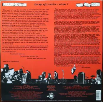 <u>PRESSING INFO</u><br><table class=inf_press><tbody><tr class=inf_info><td class=inf_title>Album:</td><td class=inf_info> Alkaline Trio / One Man Army Split (BYO Records Split Series Vol V.) on Black (SRM Runout)  </td></tr>
    <td class=inf_title>Pressing:</td><td> First Pressing /1000  </td></tr>
    <td class=inf_title>Release Date:</td><td> 2004  </td></tr>
    <td class=inf_title>Album Pressed:</td><td> 2004  </td></tr>
    <td class=inf_title>Label:</td><td> BYO Records BYO 096  </td></tr>
    <td class=inf_title>Insert:</td><td> Double Sided Glossy  </td></tr>
    <td class=inf_title>Barcode:</td><td> 0 2028-20096-1 4  </td></tr>
    <td class=inf_title>Side A Matrix:</td><td> BYO-096-A SR/2 @ SRM  </td></tr>
    <td class=inf_title>Side B Matrix:</td><td> BYO-096-B SR/e @ SRM  </td></tr>
    <td class=inf_title>&nbsp;</td><td> <a href=https://www.discogs.com/release/28532905 target=_blank rel=noopener noreferrer>View This Release on Discogs</a>  </tr></tbody></table>
<br><u>PRICING</u><span class='less' style='padding-left: 8px; color: var(--font-colour_grey);'>(prices shown in USD)</span><br><table class='inf_press'><tbody><tr class='inf_info'>
            <td class='inf_title'>Last Sold:</td>
            <td><span title='Sold for €79.99'>$91.10</span> (May 16, 2026)</td>
            </tr><tr class='inf_info'>
            <td class='inf_title'>History:</td>
            <td>
                <span class='price-low' title='€23.00 · Sold on Nov 2, 2023'>Low: <span class='price-value'>$26.19</span></span>
                <span class='price-separator'>|</span>
                <span class='price-avg'>Avg: <span class='price-value'>$90.09</span></span>
                <span class='price-separator'>|</span>
                <span class='price-high' title='Sold on May 6, 2024'>High: <span class='price-value'>$150.00</span></span>
            </td>
            </tr></tbody></table><br>    <br><br><u>TRACKLIST</u><br><table class='inf_tracks'><tbody><tr>
            <td class='inf_num'>A1</td>
            <td class='inf_trk'>Alkaline Trio - Fine Without You</td>
            <td class='inf_len'>?:??</td>
            <td><a href='#' class='lyric-link' data-album-code='splits' data-song-title='Alkaline Trio - Fine Without You'>Lyrics</a></td></tr><tr>
            <td class='inf_num'>A2</td>
            <td class='inf_trk'>Alkaline Trio - Hating Every Minute</td>
            <td class='inf_len'>?:??</td>
            <td><a href='#' class='lyric-link' data-album-code='splits' data-song-title='Alkaline Trio - Hating Every Minute'>Lyrics</a></td></tr><tr>
            <td class='inf_num'>A3</td>
            <td class='inf_trk'>Alkaline Trio - Dead And Broken</td>
            <td class='inf_len'>?:??</td>
            <td><a href='#' class='lyric-link' data-album-code='splits' data-song-title='Alkaline Trio - Dead And Broken'>Lyrics</a></td></tr><tr>
            <td class='inf_num'>A4</td>
            <td class='inf_trk'>Alkaline Trio - Sadie</td>
            <td class='inf_len'>?:??</td>
            <td><a href='#' class='lyric-link' data-album-code='splits' data-song-title='Alkaline Trio - Sadie'>Lyrics</a></td></tr><tr>
            <td class='inf_num'>A5</td>
            <td class='inf_trk'>Alkaline Trio - If You Had A Bad Time</td>
            <td class='inf_len'>?:??</td>
            <td><a href='#' class='lyric-link' data-album-code='splits' data-song-title='Alkaline Trio - If You Had A Bad Time'>Lyrics</a></td></tr><tr>
            <td class='inf_num'>A6</td>
            <td class='inf_trk'>Alkaline Trio - Wait For The Blackout (The Damned Cover)</td>
            <td class='inf_len'>?:??</td>
            <td><a href='#' class='lyric-link' data-album-code='splits' data-song-title='Alkaline Trio - Wait For The Blackout (The Damned Cover)'>Lyrics</a></td></tr><tr>
            <td class='inf_num'>B1</td>
            <td class='inf_trk'>One Man Army - The T.V. Song</td>
            <td class='inf_len'>?:??</td>
            <td><a href='#' class='lyric-link' data-album-code='splits' data-song-title='One Man Army - The T.V. Song'>Lyrics</a></td></tr><tr>
            <td class='inf_num'>B2</td>
            <td class='inf_trk'>One Man Army - The Hemophiliac</td>
            <td class='inf_len'>?:??</td>
            <td><a href='#' class='lyric-link' data-album-code='splits' data-song-title='One Man Army - The Hemophiliac'>Lyrics</a></td></tr><tr>
            <td class='inf_num'>B3</td>
            <td class='inf_trk'>One Man Army - All The Way</td>
            <td class='inf_len'>?:??</td>
            <td><a href='#' class='lyric-link' data-album-code='splits' data-song-title='One Man Army - All The Way'>Lyrics</a></td></tr><tr>
            <td class='inf_num'>B4</td>
            <td class='inf_trk'>One Man Army - The Radio Airwaves Gave Me A Lobotomy</td>
            <td class='inf_len'>?:??</td>
            <td><a href='#' class='lyric-link' data-album-code='splits' data-song-title='One Man Army - The Radio Airwaves Gave Me A Lobotomy'>Lyrics</a></td></tr><tr>
            <td class='inf_num'>B5</td>
            <td class='inf_trk'>One Man Army - I.F.H.A. (One Love)</td>
            <td class='inf_len'>?:??</td>
            <td><a href='#' class='lyric-link' data-album-code='splits' data-song-title='One Man Army - I.F.H.A. (One Love)'>Lyrics</a></td></tr><tr>
            <td class='inf_num'>B6</td>
            <td class='inf_trk'>One Man Army - Let’s Call It An Evening</td>
            <td class='inf_len'>?:??</td>
            <td><a href='#' class='lyric-link' data-album-code='splits' data-song-title='One Man Army - Let’s Call It An Evening'>Lyrics</a></td></tr></tbody></table><br><br>
    <u>NOTES</u><br> Glossy cover. Many black copies did not come with inserts
 - Back