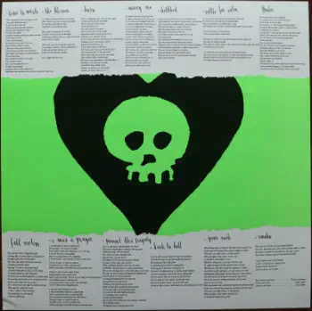 <u>PRESSING INFO</u><br><table class=inf_press><tbody><tr class=inf_info><td class=inf_title>Album:</td><td class=inf_info> Crimson Past Live on Green  </td></tr>
    <td class=inf_title>Pressing:</td><td> First Pressing /500  </td></tr>
    <td class=inf_title>Release Date:</td><td> June 2018  </td></tr>
    <td class=inf_title>Album Pressed:</td><td> 2018  </td></tr>
    <td class=inf_title>Label:</td><td> Heart&Skull Records  </td></tr>
    <td class=inf_title>Insert:</td><td> Single Sided Glossy  </td></tr>
    <td class=inf_title>Barcode:</td><td> none  </td></tr>
    <td class=inf_title>Side A Matrix:</td><td> 17-0410NL-006 A K SST MPO (Etched) MPO 18 24683 (Stamped)  </td></tr>
    <td class=inf_title>Side B Matrix:</td><td> 17-0410NL-006 B K SST MPO (Etched) MPO 18 24682 (Stamped)  </td></tr>
    <td class=inf_title>&nbsp;</td><td> <a href=https://www.discogs.com/release/12220660 target=_blank rel=noopener noreferrer>View This Release on Discogs</a>  </tr></tbody></table>
<br><u>PRICING</u><span class='less' style='padding-left: 8px; color: var(--font-colour_grey);'>(prices shown in USD)</span><br><table class='inf_press'><tbody><tr class='inf_info'>
            <td class='inf_title'>Last Sold:</td>
            <td>$600.00 (Jun 3, 2026)</td>
            </tr><tr class='inf_info'>
            <td class='inf_title'>History:</td>
            <td>
                <span class='price-low' title='Sold on Dec 25, 2021'>Low: <span class='price-value'>$199.99</span></span>
                <span class='price-separator'>|</span>
                <span class='price-avg'>Avg: <span class='price-value'>$378.24</span></span>
                <span class='price-separator'>|</span>
                <span class='price-high' title='Sold on May 28, 2023'>High: <span class='price-value'>$700.00</span></span>
            </td>
            </tr></tbody></table><br>    <br><br><u>TRACKLIST</u><br><table class='inf_tracks'><tbody><tr>
            <td class='inf_num'>A1</td>
            <td class='inf_trk'>Time To Waste</td>
            <td class='inf_len'>?:??</td>
            <td><a href='#' class='lyric-link' data-album-code='pl' data-song-title='Time To Waste'>Lyrics</a></td></tr><tr>
            <td class='inf_num'>A2</td>
            <td class='inf_trk'>The Poison</td>
            <td class='inf_len'>?:??</td>
            <td><a href='#' class='lyric-link' data-album-code='pl' data-song-title='The Poison'>Lyrics</a></td></tr><tr>
            <td class='inf_num'>A3</td>
            <td class='inf_trk'>Burn</td>
            <td class='inf_len'>?:??</td>
            <td><a href='#' class='lyric-link' data-album-code='pl' data-song-title='Burn'>Lyrics</a></td></tr><tr>
            <td class='inf_num'>A4</td>
            <td class='inf_trk'>Mercy Me</td>
            <td class='inf_len'>?:??</td>
            <td><a href='#' class='lyric-link' data-album-code='pl' data-song-title='Mercy Me'>Lyrics</a></td></tr><tr>
            <td class='inf_num'>A5</td>
            <td class='inf_trk'>Dethbed</td>
            <td class='inf_len'>?:??</td>
            <td><a href='#' class='lyric-link' data-album-code='pl' data-song-title='Dethbed'>Lyrics</a></td></tr><tr>
            <td class='inf_num'>A6</td>
            <td class='inf_trk'>Settle For Satin</td>
            <td class='inf_len'>?:??</td>
            <td><a href='#' class='lyric-link' data-album-code='pl' data-song-title='Settle For Satin'>Lyrics</a></td></tr><tr>
            <td class='inf_num'>A7</td>
            <td class='inf_trk'>Sadie</td>
            <td class='inf_len'>?:??</td>
            <td><a href='#' class='lyric-link' data-album-code='pl' data-song-title='Sadie'>Lyrics</a></td></tr><tr>
            <td class='inf_num'>B1</td>
            <td class='inf_trk'>Fall Victim</td>
            <td class='inf_len'>?:??</td>
            <td><a href='#' class='lyric-link' data-album-code='pl' data-song-title='Fall Victim'>Lyrics</a></td></tr><tr>
            <td class='inf_num'>B2</td>
            <td class='inf_trk'>I Was A Prayer</td>
            <td class='inf_len'>?:??</td>
            <td><a href='#' class='lyric-link' data-album-code='pl' data-song-title='I Was A Prayer'>Lyrics</a></td></tr><tr>
            <td class='inf_num'>B3</td>
            <td class='inf_trk'>Prevent This Tragedy</td>
            <td class='inf_len'>?:??</td>
            <td><a href='#' class='lyric-link' data-album-code='pl' data-song-title='Prevent This Tragedy'>Lyrics</a></td></tr><tr>
            <td class='inf_num'>B4</td>
            <td class='inf_trk'>Back To Hell</td>
            <td class='inf_len'>?:??</td>
            <td><a href='#' class='lyric-link' data-album-code='pl' data-song-title='Back To Hell'>Lyrics</a></td></tr><tr>
            <td class='inf_num'>B5</td>
            <td class='inf_trk'>Your Neck</td>
            <td class='inf_len'>?:??</td>
            <td><a href='#' class='lyric-link' data-album-code='pl' data-song-title='Your Neck'>Lyrics</a></td></tr><tr>
            <td class='inf_num'>B6</td>
            <td class='inf_trk'>Smoke</td>
            <td class='inf_len'>?:??</td>
            <td><a href='#' class='lyric-link' data-album-code='pl' data-song-title='Smoke'>Lyrics</a></td></tr></tbody></table><br><br>
    <u>NOTES</u><br> Recorded live at the Metro, Chicago on Oct 19, 2014
 - Insert