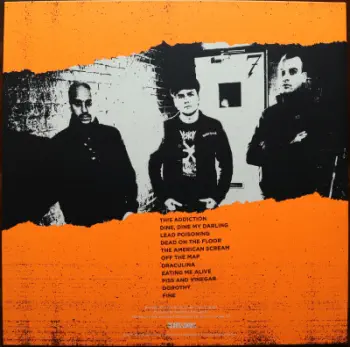 <u>PRESSING INFO</u><br><table class=inf_press><tbody><tr class=inf_info><td class=inf_title>Album:</td><td class=inf_info> This Addiction Past Live on Orange  </td></tr>
    <td class=inf_title>Pressing:</td><td> First Pressing /500  </td></tr>
    <td class=inf_title>Release Date:</td><td> June 2018  </td></tr>
    <td class=inf_title>Album Pressed:</td><td> 2018  </td></tr>
    <td class=inf_title>Label:</td><td> Heart&Skull Records  </td></tr>
    <td class=inf_title>Insert:</td><td> Single Sided Glossy  </td></tr>
    <td class=inf_title>Barcode:</td><td> none  </td></tr>
    <td class=inf_title>Side A Matrix:</td><td> 17-0412NL-008 A MPO K SST (Etched)  </td></tr>
    <td class=inf_title>Side B Matrix:</td><td> 17-0412NL-008 B MPO K SST (Etched)  </td></tr>
    <td class=inf_title>&nbsp;</td><td> <a href=https://www.discogs.com/release/12220660 target=_blank rel=noopener noreferrer>View This Release on Discogs</a>  </tr></tbody></table>
<br><u>PRICING</u><span class='less' style='padding-left: 8px; color: var(--font-colour_grey);'>(prices shown in USD)</span><br><table class='inf_press'><tbody><tr class='inf_info'>
            <td class='inf_title'>Last Sold:</td>
            <td>$600.00 (Jun 3, 2026)</td>
            </tr><tr class='inf_info'>
            <td class='inf_title'>History:</td>
            <td>
                <span class='price-low' title='Sold on Dec 25, 2021'>Low: <span class='price-value'>$199.99</span></span>
                <span class='price-separator'>|</span>
                <span class='price-avg'>Avg: <span class='price-value'>$378.24</span></span>
                <span class='price-separator'>|</span>
                <span class='price-high' title='Sold on May 28, 2023'>High: <span class='price-value'>$700.00</span></span>
            </td>
            </tr></tbody></table><br>    <br><br><u>TRACKLIST</u><br><table class='inf_tracks'><tbody><tr>
            <td class='inf_num'>A1</td>
            <td class='inf_trk'>This Addiction</td>
            <td class='inf_len'>?:??</td>
            <td><a href='#' class='lyric-link' data-album-code='pl' data-song-title='This Addiction'>Lyrics</a></td></tr><tr>
            <td class='inf_num'>A2</td>
            <td class='inf_trk'>Dine, Dine My Darling</td>
            <td class='inf_len'>?:??</td>
            <td><a href='#' class='lyric-link' data-album-code='pl' data-song-title='Dine, Dine My Darling'>Lyrics</a></td></tr><tr>
            <td class='inf_num'>A3</td>
            <td class='inf_trk'>Lead Poisoning</td>
            <td class='inf_len'>?:??</td>
            <td><a href='#' class='lyric-link' data-album-code='pl' data-song-title='Lead Poisoning'>Lyrics</a></td></tr><tr>
            <td class='inf_num'>A4</td>
            <td class='inf_trk'>Dead On The Floor</td>
            <td class='inf_len'>?:??</td>
            <td><a href='#' class='lyric-link' data-album-code='pl' data-song-title='Dead On The Floor'>Lyrics</a></td></tr><tr>
            <td class='inf_num'>A5</td>
            <td class='inf_trk'>The American Scream</td>
            <td class='inf_len'>?:??</td>
            <td><a href='#' class='lyric-link' data-album-code='pl' data-song-title='The American Scream'>Lyrics</a></td></tr><tr>
            <td class='inf_num'>A6</td>
            <td class='inf_trk'>Off The Map</td>
            <td class='inf_len'>?:??</td>
            <td><a href='#' class='lyric-link' data-album-code='pl' data-song-title='Off The Map'>Lyrics</a></td></tr><tr>
            <td class='inf_num'>B1</td>
            <td class='inf_trk'>Draculina</td>
            <td class='inf_len'>?:??</td>
            <td><a href='#' class='lyric-link' data-album-code='pl' data-song-title='Draculina'>Lyrics</a></td></tr><tr>
            <td class='inf_num'>B2</td>
            <td class='inf_trk'>Eating Me Alive</td>
            <td class='inf_len'>?:??</td>
            <td><a href='#' class='lyric-link' data-album-code='pl' data-song-title='Eating Me Alive'>Lyrics</a></td></tr><tr>
            <td class='inf_num'>B3</td>
            <td class='inf_trk'>Piss And Vinegar</td>
            <td class='inf_len'>?:??</td>
            <td><a href='#' class='lyric-link' data-album-code='pl' data-song-title='Piss And Vinegar'>Lyrics</a></td></tr><tr>
            <td class='inf_num'>B4</td>
            <td class='inf_trk'>Dorothy</td>
            <td class='inf_len'>?:??</td>
            <td><a href='#' class='lyric-link' data-album-code='pl' data-song-title='Dorothy'>Lyrics</a></td></tr><tr>
            <td class='inf_num'>B5</td>
            <td class='inf_trk'>Fine</td>
            <td class='inf_len'>?:??</td>
            <td><a href='#' class='lyric-link' data-album-code='pl' data-song-title='Fine'>Lyrics</a></td></tr></tbody></table><br><br>
    <u>NOTES</u><br> Recorded live at the Metro, Chicago on Oct 17, 2014. *This is the only one out of the set that doesnt have a stamped portion of the runout etching. Can anyone else confirm theirs is the same?
 - Back