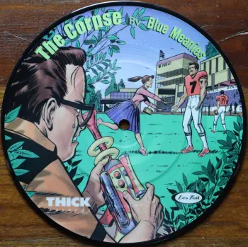<u>PRESSING INFO</u><br><table class=inf_press><tbody><tr class=inf_info><td class=inf_title>Album:</td><td class=inf_info> Alkaline Trio / Blue Meanies Split on Picture Disc  </td></tr>
    <td class=inf_title>Pressing:</td><td> First Pressing /1000  </td></tr>
    <td class=inf_title>Release Date:</td><td> 2000  </td></tr>
    <td class=inf_title>Album Pressed:</td><td> 2000  </td></tr>
    <td class=inf_title>Label:</td><td> Thick Records THK-067  </td></tr>
    <td class=inf_title>Insert:</td><td> Paper Card  </td></tr>
    <td class=inf_title>Barcode:</td><td> none  </td></tr>
    <td class=inf_title>Side A Matrix:</td><td> THK-067-A L-52479  </td></tr>
    <td class=inf_title>Side B Matrix:</td><td> THK-067-B L-52479x  </td></tr>
    <td class=inf_title>&nbsp;</td><td> <a href=https://www.discogs.com/release/1299246 target=_blank rel=noopener noreferrer>View This Release on Discogs</a>  </tr></tbody></table>
<br><u>PRICING</u><span class='less' style='padding-left: 8px; color: var(--font-colour_grey);'>(prices shown in USD)</span><br><table class='inf_press'><tbody><tr class='inf_info'>
            <td class='inf_title'>Last Sold:</td>
            <td>$31.50 (May 2, 2026)</td>
            </tr><tr class='inf_info'>
            <td class='inf_title'>History:</td>
            <td>
                <span class='price-low' title='Sold on Feb 16, 2021'>Low: <span class='price-value'>$22.00</span></span>
                <span class='price-separator'>|</span>
                <span class='price-avg'>Avg: <span class='price-value'>$37.13</span></span>
                <span class='price-separator'>|</span>
                <span class='price-high' title='Sold on Nov 26, 2024'>High: <span class='price-value'>$65.00</span></span>
            </td>
            </tr></tbody></table><br>    <br><br><u>TRACKLIST</u><br><table class='inf_tracks'><tbody><tr>
            <td class='inf_num'>A1</td>
            <td class='inf_trk'>Blue Meanies - The Corpse</td>
            <td class='inf_len'>?:??</td>
            <td><a href='#' class='lyric-link' data-album-code='splits' data-song-title='Blue Meanies - The Corpse'>Lyrics</a></td></tr><tr>
            <td class='inf_num'>B2</td>
            <td class='inf_trk'>Alkaline Trio - Bye Bye Love</td>
            <td class='inf_len'>?:??</td>
            <td><a href='#' class='lyric-link' data-album-code='splits' data-song-title='Alkaline Trio - Bye Bye Love'>Lyrics</a></td></tr></tbody></table><br><br>
    <u>NOTES</u><br> Artwork by Les Toil. This is the only release featuring Alkaline Trio's cover of The Cars' Bye Bye Love.
 - B