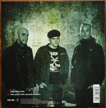 <u>PRESSING INFO</u><br><table class=inf_press><tbody><tr class=inf_info><td class=inf_title>Album:</td><td class=inf_info> This Addiction Single on UK Black  </td></tr>
    <td class=inf_title>Pressing:</td><td> First Pressing /??  </td></tr>
    <td class=inf_title>Release Date:</td><td> 2010  </td></tr>
    <td class=inf_title>Album Pressed:</td><td> 2010  </td></tr>
    <td class=inf_title>Label:</td><td> Heart&Skull/Hassle Records HOFF091S  </td></tr>
    <td class=inf_title>Insert:</td><td> none  </td></tr>
    <td class=inf_title>Barcode:</td><td> 5 060100-667997  </td></tr>
    <td class=inf_title>Side A Matrix:</td><td> HOFF 091S A-1  </td></tr>
    <td class=inf_title>Side B Matrix:</td><td> HOFF 091S B-1  </td></tr>
    <td class=inf_title>&nbsp;</td><td> <a href=https://www.discogs.com/release/3344785 target=_blank rel=noopener noreferrer>View This Release on Discogs</a>  </tr></tbody></table>
<br><u>PRICING</u><span class='less' style='padding-left: 8px; color: var(--font-colour_grey);'>(prices shown in USD)</span><br><table class='inf_press'><tbody><tr class='inf_info'>
            <td class='inf_title'>Last Sold:</td>
            <td><span title='Sold for £3.60'>$4.79</span> (Sep 7, 2025)</td>
            </tr><tr class='inf_info'>
            <td class='inf_title'>History:</td>
            <td>
                <span class='price-low' title='£2.00 · Sold on Jun 29, 2013'>Low: <span class='price-value'>$2.66</span></span>
                <span class='price-separator'>|</span>
                <span class='price-avg'>Avg: <span class='price-value'>$6.93</span></span>
                <span class='price-separator'>|</span>
                <span class='price-high' title='£12.00 · Sold on Aug 21, 2025'>High: <span class='price-value'>$15.98</span></span>
            </td>
            </tr></tbody></table><br>    <br><br><u>TRACKLIST</u><br><table class='inf_tracks'><tbody><tr>
            <td class='inf_num'>A1</td>
            <td class='inf_trk'>This Addiction</td>
            <td class='inf_len'>2:35</td>
            <td><a href='#' class='lyric-link' data-album-code='singles' data-song-title='This Addiction'>Lyrics</a></td></tr><tr>
            <td class='inf_num'>B1</td>
            <td class='inf_trk'>This Addiction (Acoustic)</td>
            <td class='inf_len'>2:38</td>
            <td><a href='#' class='lyric-link' data-album-code='singles' data-song-title='This Addiction (Acoustic)'>Lyrics</a></td></tr></tbody></table><br><br>
    <u>NOTES</u><br> Sleeve has Hassle Records markings and center label coloring is different than the US version. B side track is This Addiction (Acoustic Version)
 - Back