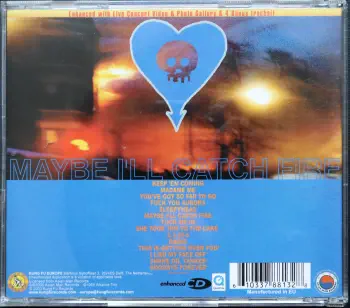 <u>PRESSING INFO</u><br><table class=inf_press><tbody><tr class=inf_info><td class=inf_title>Album:</td><td class=inf_info> Maybe I'll Catch Fire (European Edition) </td></tr>
    <td class=inf_title>Pressing:</td><td> CD </td></tr>
    <td class=inf_title>Release Date:</td><td> 2003  </td></tr>
    <td class=inf_title>Label:</td><td> Asian Man Records  </td></tr>
    <td class=inf_title>Catalog Number:</td><td> Kung Fu 78813-2 </td></tr>
    <td class=inf_title>Barcode:</td><td> 6 10337-88132 8  </td></tr>
    <td class=inf_title>&nbsp;</td><td> <a href=https://www.discogs.com/release/2469582 target=_blank rel=noopener noreferrer>View This Release on Discogs</a> </tr></tbody></table>
    <br><br><u>TRACKLIST</u><br><table class='inf_tracks'><tbody><tr>
            <td class='inf_num'>1</td>
            <td class='inf_trk'>Keep ’Em Coming</td>
            <td class='inf_len'>4:10</td>
            <td><a href='#' class='lyric-link' data-album-code='micf' data-song-title='Keep ’Em Coming'>Lyrics</a></td></tr><tr>
            <td class='inf_num'>2</td>
            <td class='inf_trk'>Madam Me</td>
            <td class='inf_len'>2:59</td>
            <td><a href='#' class='lyric-link' data-album-code='micf' data-song-title='Madam Me'>Lyrics</a></td></tr><tr>
            <td class='inf_num'>3</td>
            <td class='inf_trk'>You’ve Got So Far To Go</td>
            <td class='inf_len'>3:14</td>
            <td><a href='#' class='lyric-link' data-album-code='micf' data-song-title='You’ve Got So Far To Go'>Lyrics</a></td></tr><tr>
            <td class='inf_num'>4</td>
            <td class='inf_trk'>Fuck You Aurora</td>
            <td class='inf_len'>4:49</td>
            <td><a href='#' class='lyric-link' data-album-code='micf' data-song-title='Fuck You Aurora'>Lyrics</a></td></tr><tr>
            <td class='inf_num'>5</td>
            <td class='inf_trk'>Sleepyhead</td>
            <td class='inf_len'>3:56</td>
            <td><a href='#' class='lyric-link' data-album-code='micf' data-song-title='Sleepyhead'>Lyrics</a></td></tr><tr>
            <td class='inf_num'>6</td>
            <td class='inf_trk'>Maybe I’ll Catch Fire</td>
            <td class='inf_len'>3:07</td>
            <td><a href='#' class='lyric-link' data-album-code='micf' data-song-title='Maybe I’ll Catch Fire'>Lyrics</a></td></tr><tr>
            <td class='inf_num'>7</td>
            <td class='inf_trk'>Tuck Me In</td>
            <td class='inf_len'>2:39</td>
            <td><a href='#' class='lyric-link' data-album-code='micf' data-song-title='Tuck Me In'>Lyrics</a></td></tr><tr>
            <td class='inf_num'>8</td>
            <td class='inf_trk'>She Took Him To The Lake</td>
            <td class='inf_len'>2:40</td>
            <td><a href='#' class='lyric-link' data-album-code='micf' data-song-title='She Took Him To The Lake'>Lyrics</a></td></tr><tr>
            <td class='inf_num'>9</td>
            <td class='inf_trk'>5-3-10-4</td>
            <td class='inf_len'>2:56</td>
            <td><a href='#' class='lyric-link' data-album-code='micf' data-song-title='5-3-10-4'>Lyrics</a></td></tr><tr>
            <td class='inf_num'>10</td>
            <td class='inf_trk'>Radio</td>
            <td class='inf_len'>4:41</td>
            <td><a href='#' class='lyric-link' data-album-code='micf' data-song-title='Radio'>Lyrics</a></td></tr><tr>
            <td class='inf_num'>11</td>
            <td class='inf_trk'>This Is Getting Over You</td>
            <td class='inf_len'>4:49</td>
            <td><a href='#' class='lyric-link' data-album-code='micf' data-song-title='This Is Getting Over You'>Lyrics</a></td></tr><tr>
            <td class='inf_num'>12</td>
            <td class='inf_trk'>I Lied My Face Off</td>
            <td class='inf_len'>4:12</td>
            <td><a href='#' class='lyric-link' data-album-code='micf' data-song-title='I Lied My Face Off'>Lyrics</a></td></tr><tr>
            <td class='inf_num'>13</td>
            <td class='inf_trk'>Snake Oil Tanker</td>
            <td class='inf_len'>1:24</td>
            <td><a href='#' class='lyric-link' data-album-code='micf' data-song-title='Snake Oil Tanker'>Lyrics</a></td></tr><tr>
            <td class='inf_num'>14</td>
            <td class='inf_trk'>Goodbye Forever</td>
            <td class='inf_len'>2:52</td>
            <td><a href='#' class='lyric-link' data-album-code='micf' data-song-title='Goodbye Forever'>Lyrics</a></td></tr></tbody></table><br><br>
    <u>NOTES</u><br> 
 - Back